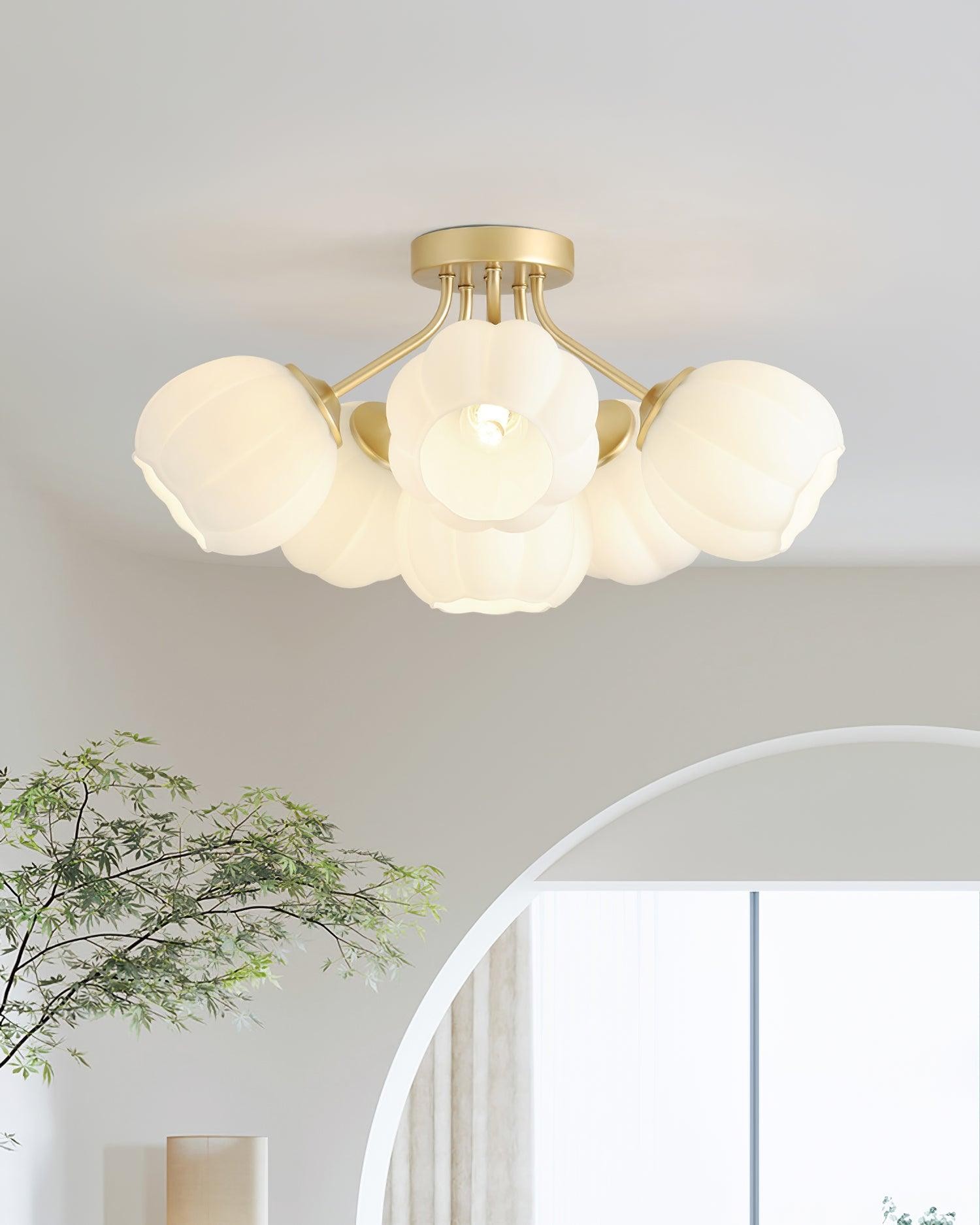 Flower Glass Ceiling Light P044