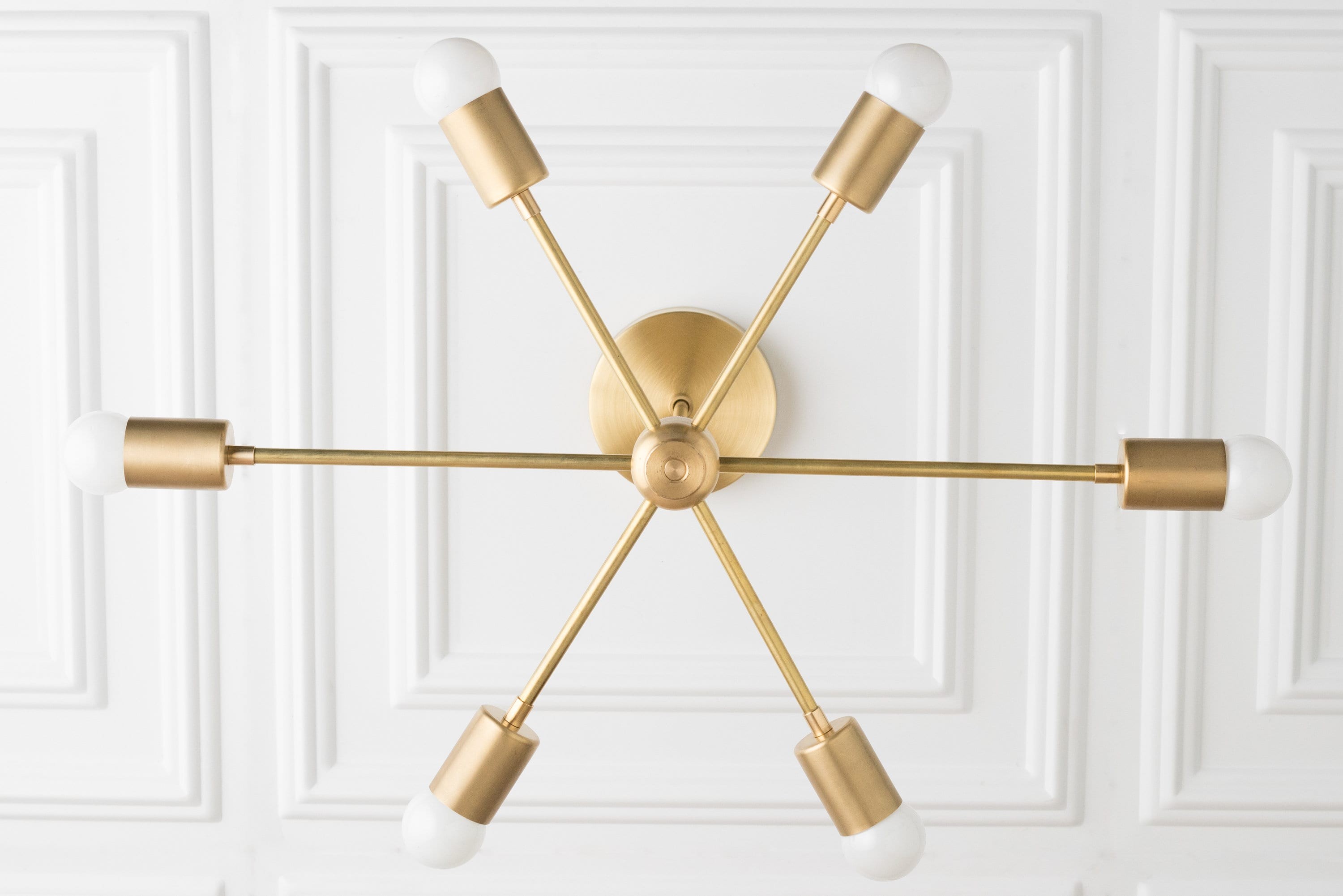 Mobilux Line Mid Century Modern Chandelier - 6 Heads Hanging Ceiling Light T312