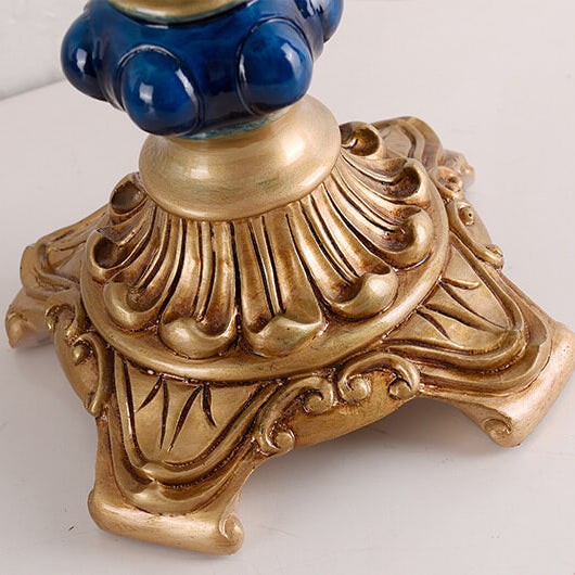 Palace Decoration Design Dark Blue Fabric Table Lamp M498