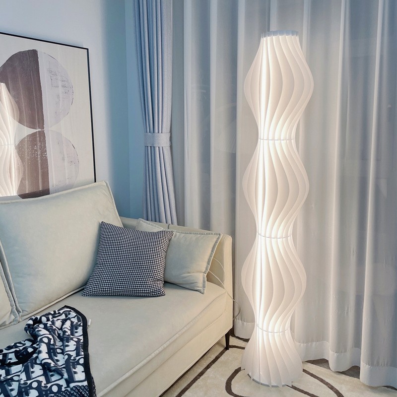 Modern Grass Skirt Vapor Floor Lamp for Living Room