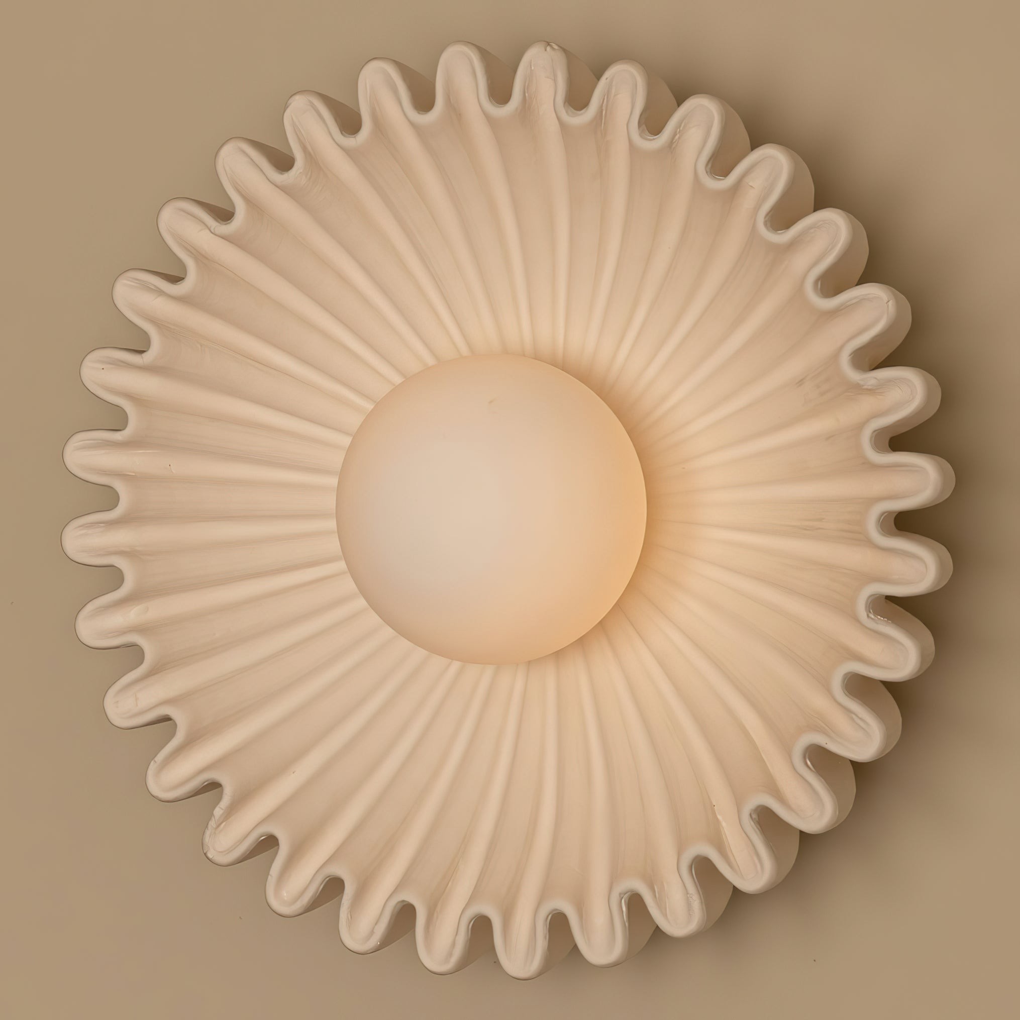 Plastic Lampshade Ceramic Flower Wall lamp M184