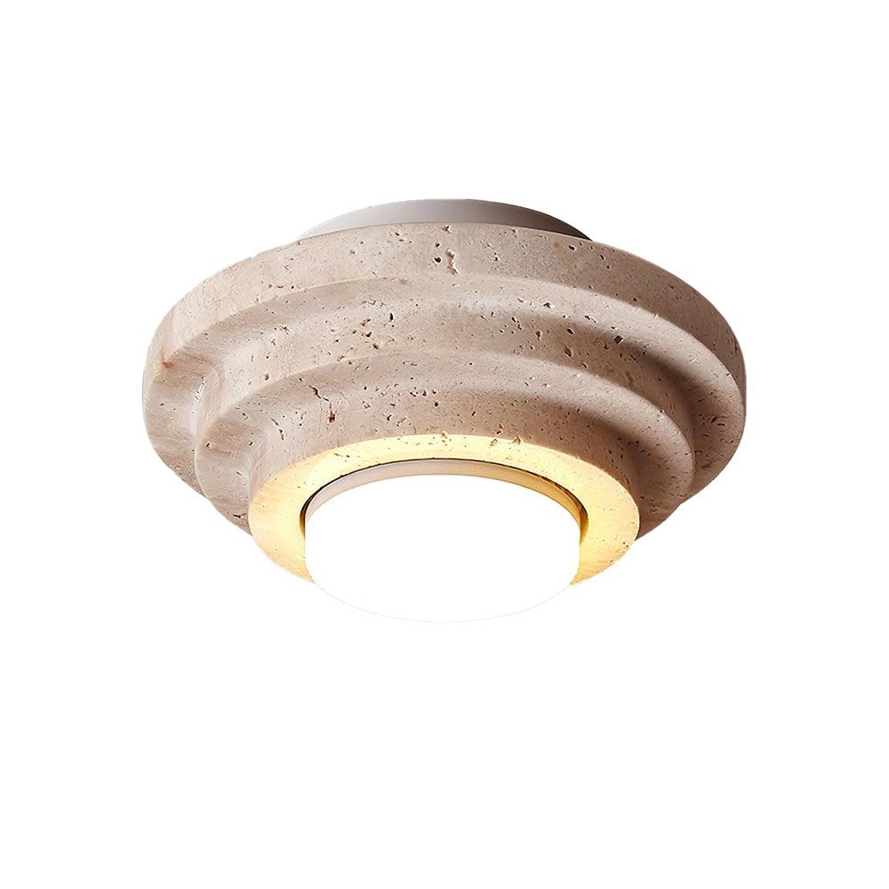 Aperture Travertine Ceiling Light T2119