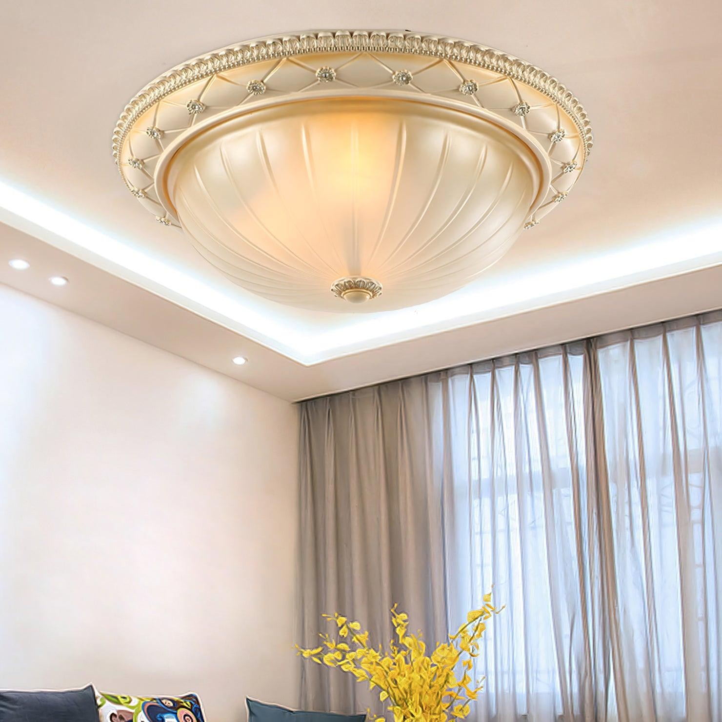 European Vintage Style Resin Ceiling Light for Bedroom M457