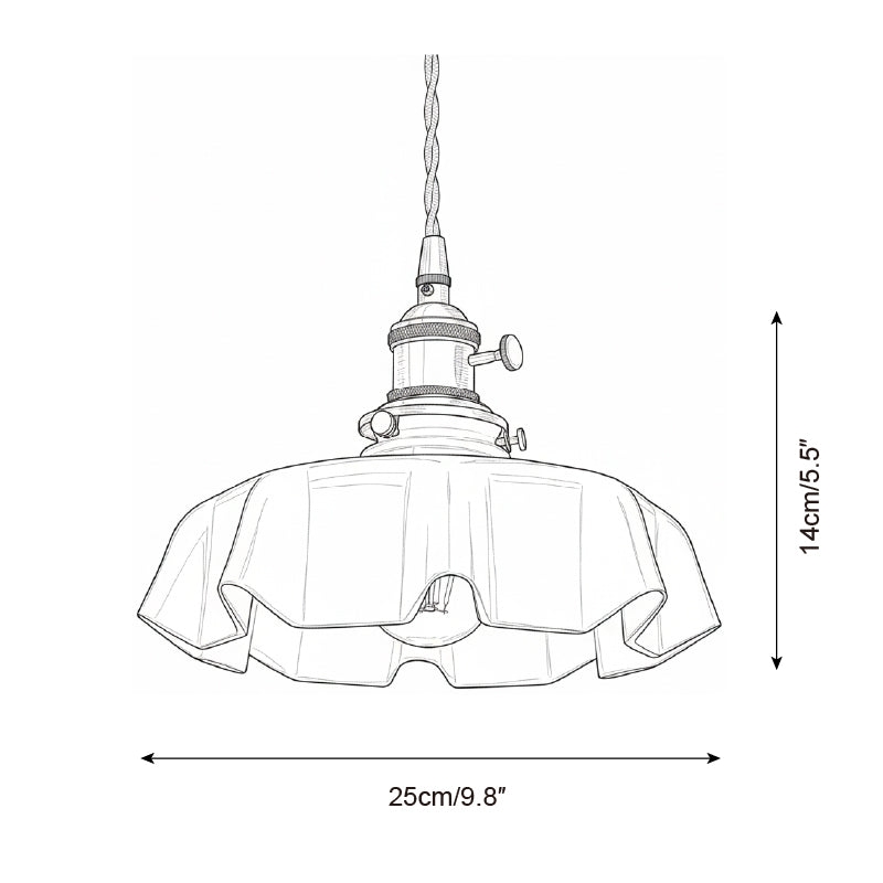Skirted Ripple Pendant Lamp T1469