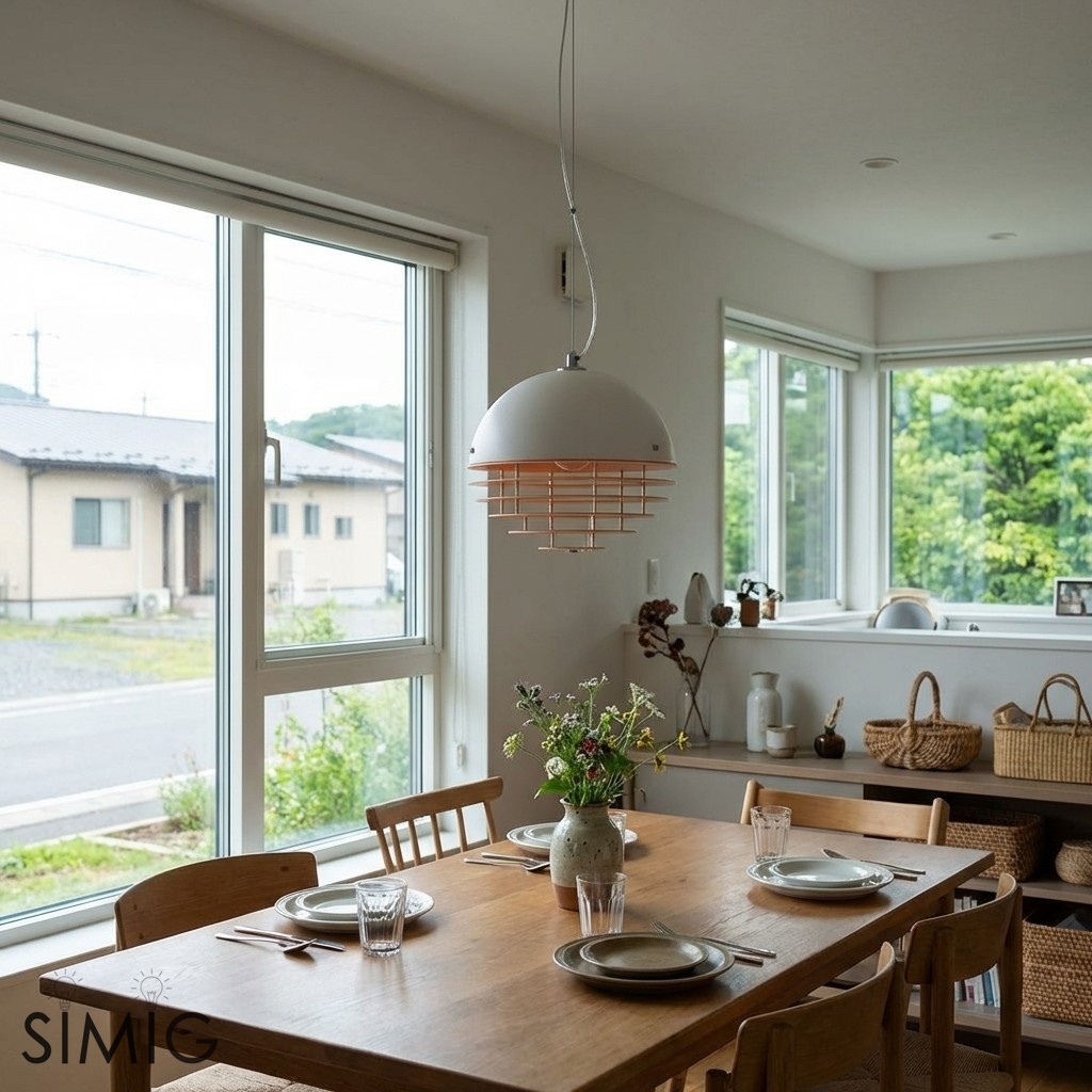 Bauhaus Sunset Pendant Lamp - Warm Ambient Lighting for Living Room S213