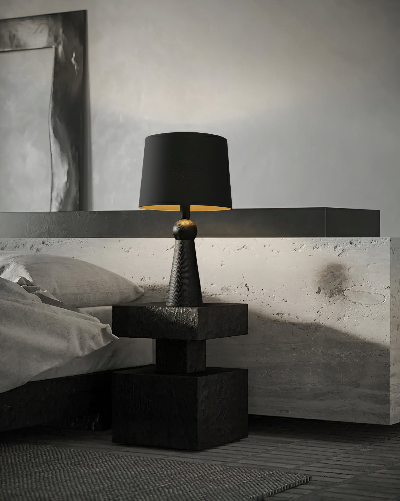 Nordic Retro Solid Wood Fabric Table Lamp M572