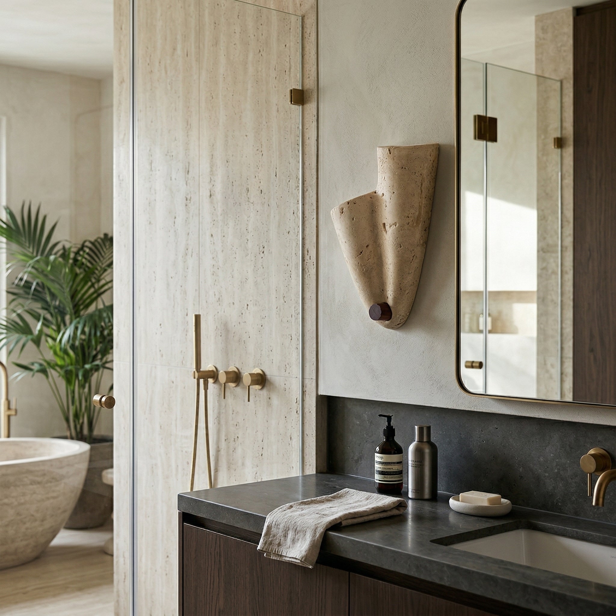 Pearlmont Travertine Wall Lamp T1988