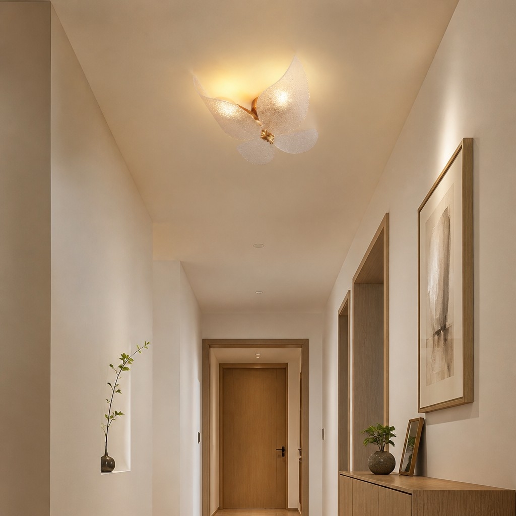 Lucenda Butterfly Decorative Ceiling Lamp - Elegant Retro Lighting for Corridor and Balcony T2234