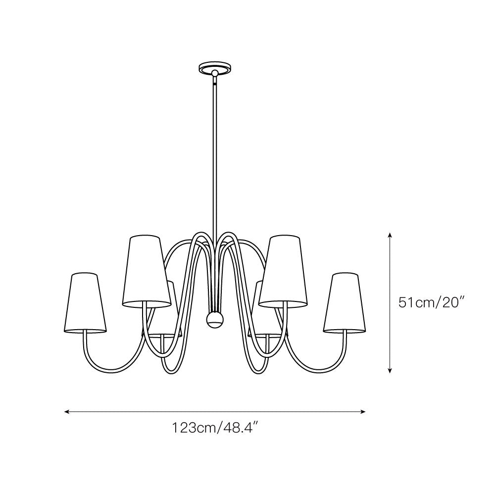 Gianna Curved Chandelier T1864