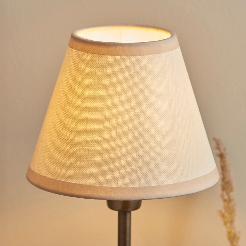 Bronzuno Textured Fabric Desk Lamp - Modern Metal Base Lighting for Offices or Lounges T927