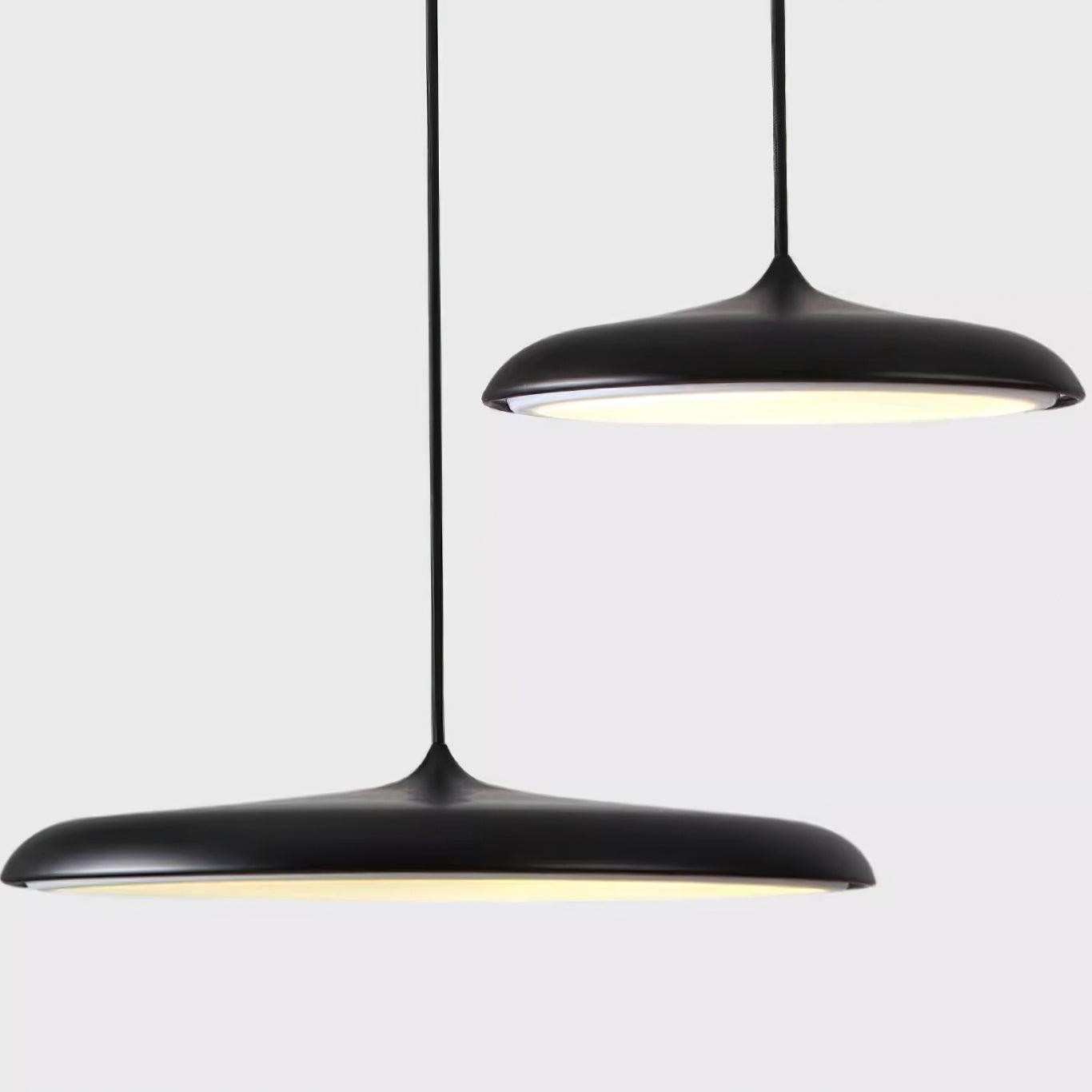 Modern Metal Saucer Pendant Light – Slim Design with LED Lighting M45