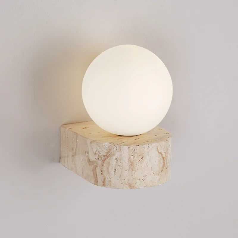 Travertine Hemisphere Wall Sconce T2110