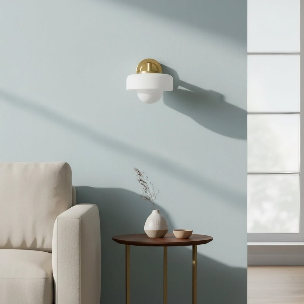 Zirvos Retro Globe Glass Wall Sconce - Elegant Brass-Inspired Shade Wall Light for Corridor T846