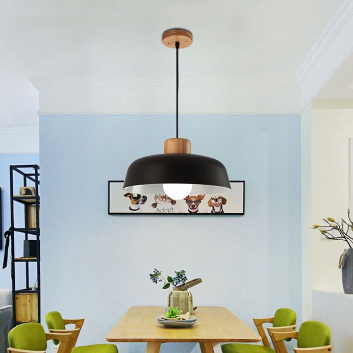 Scandinavian Metal Pendant Light with Macaroon Bowl Shape S33