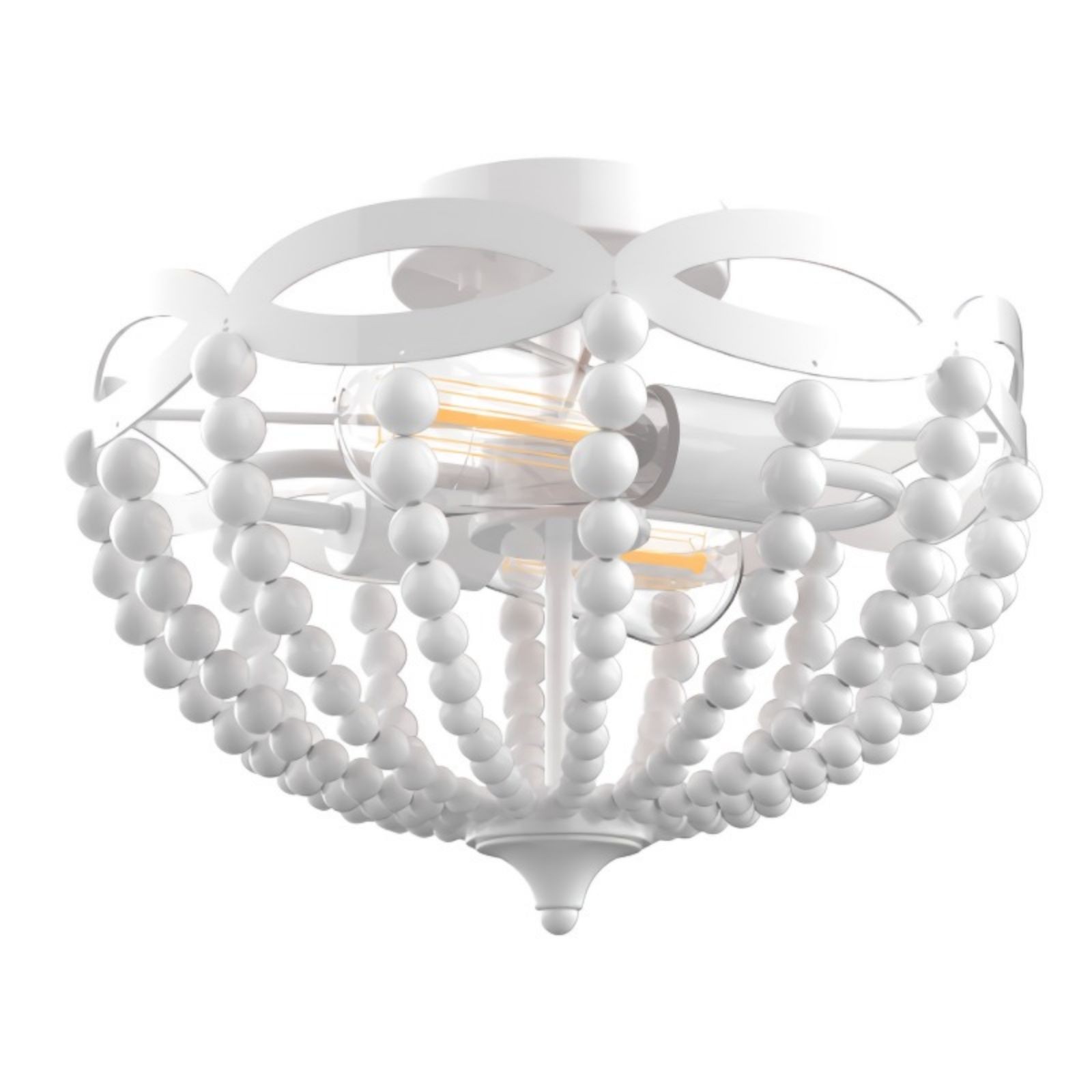 Retro Rustic Metal Wooden Beads Ceiling Lamp S150