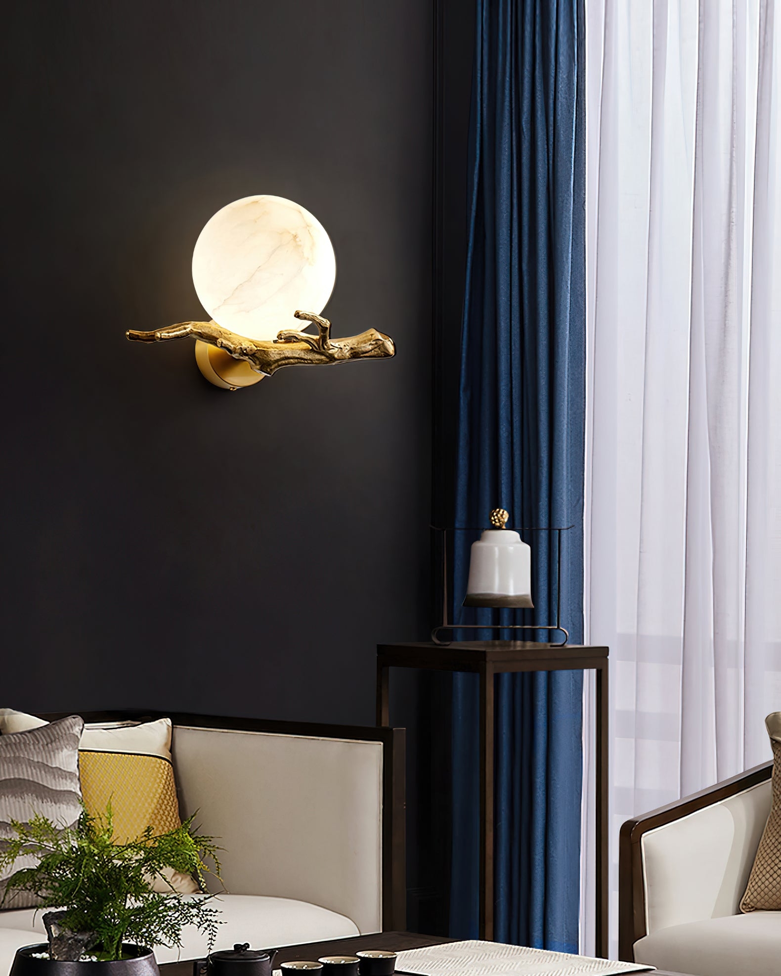 Retro Twigs Alabaster Wall Lamp T1659