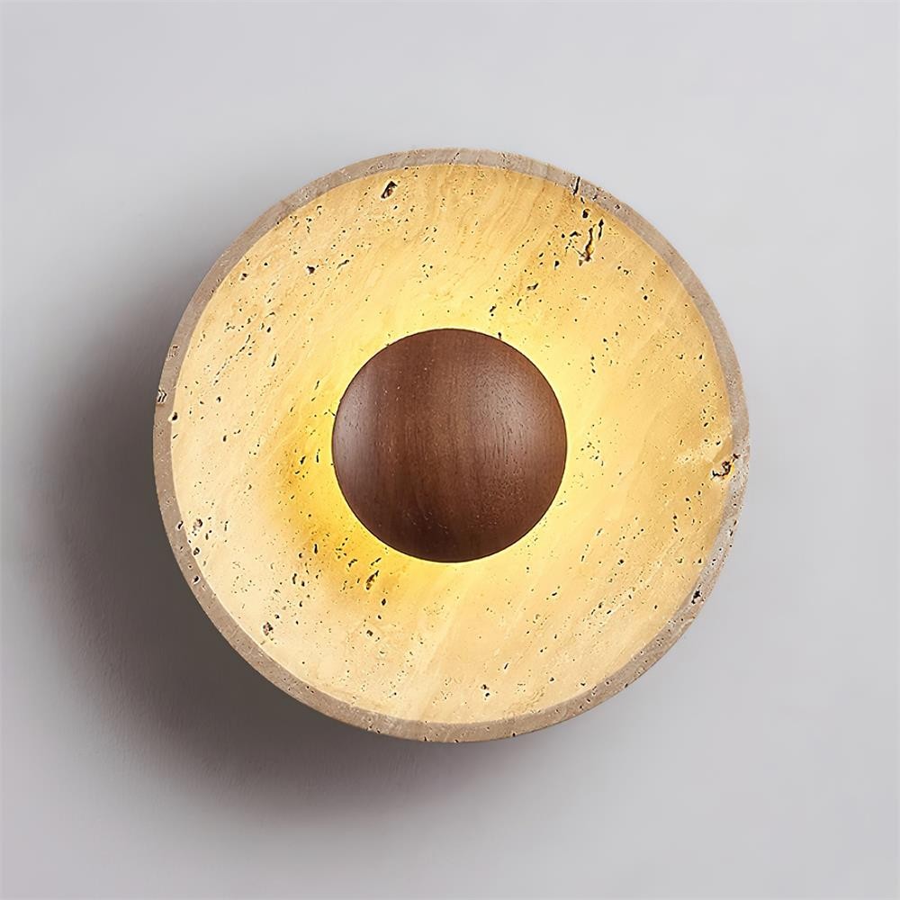Cream Style Wooden Sphere Wall Lamp M148