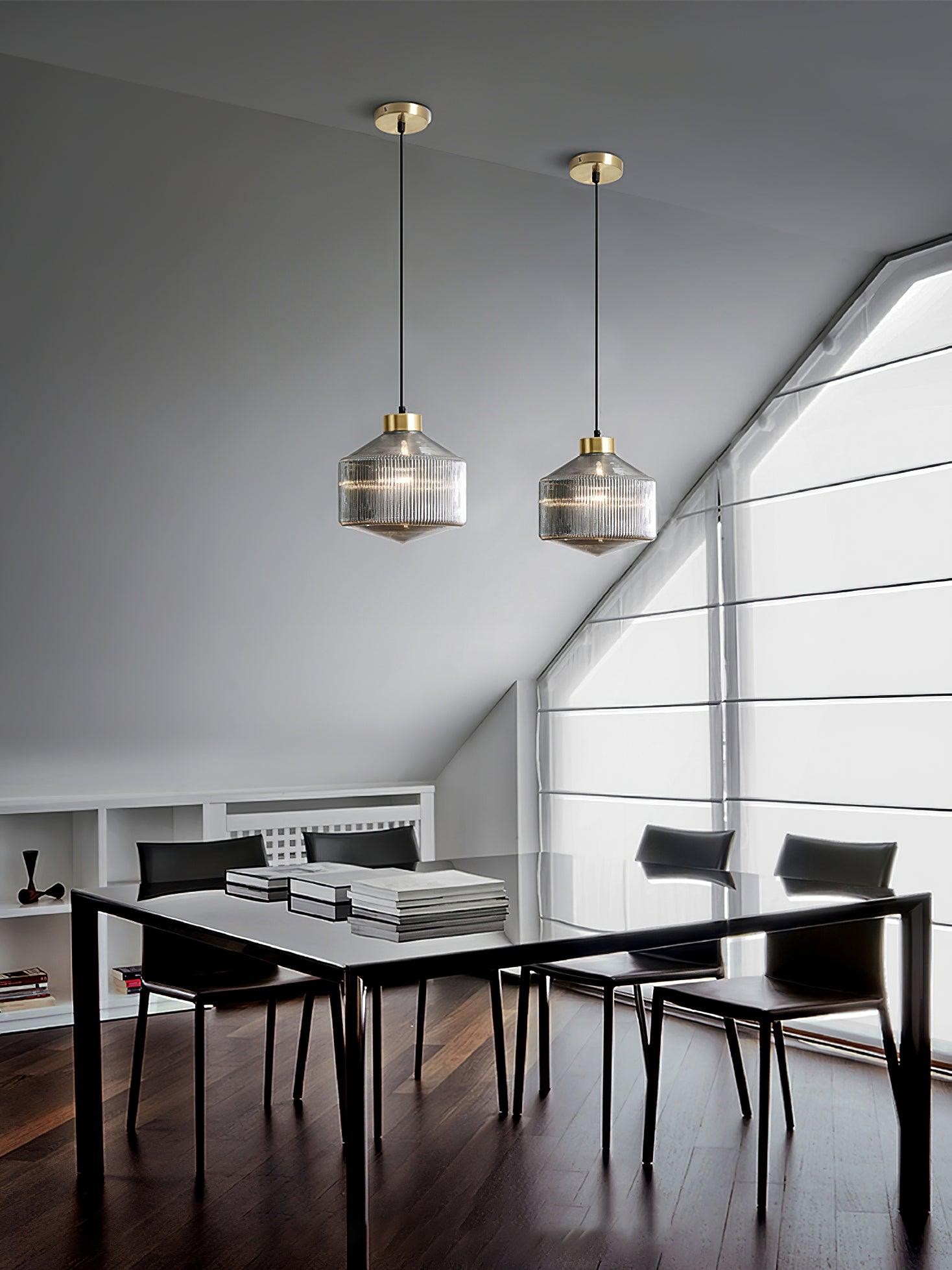 Striped Spinning Top Pendant Light M505