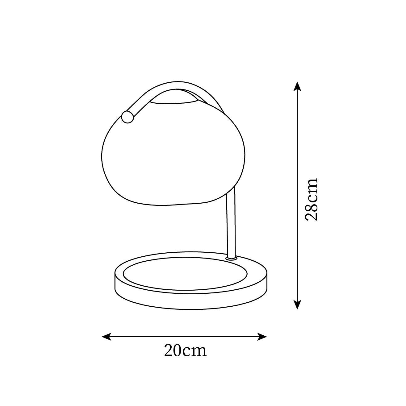 Modern Bauhaus Glass Candle Warmer Table Lamp M43