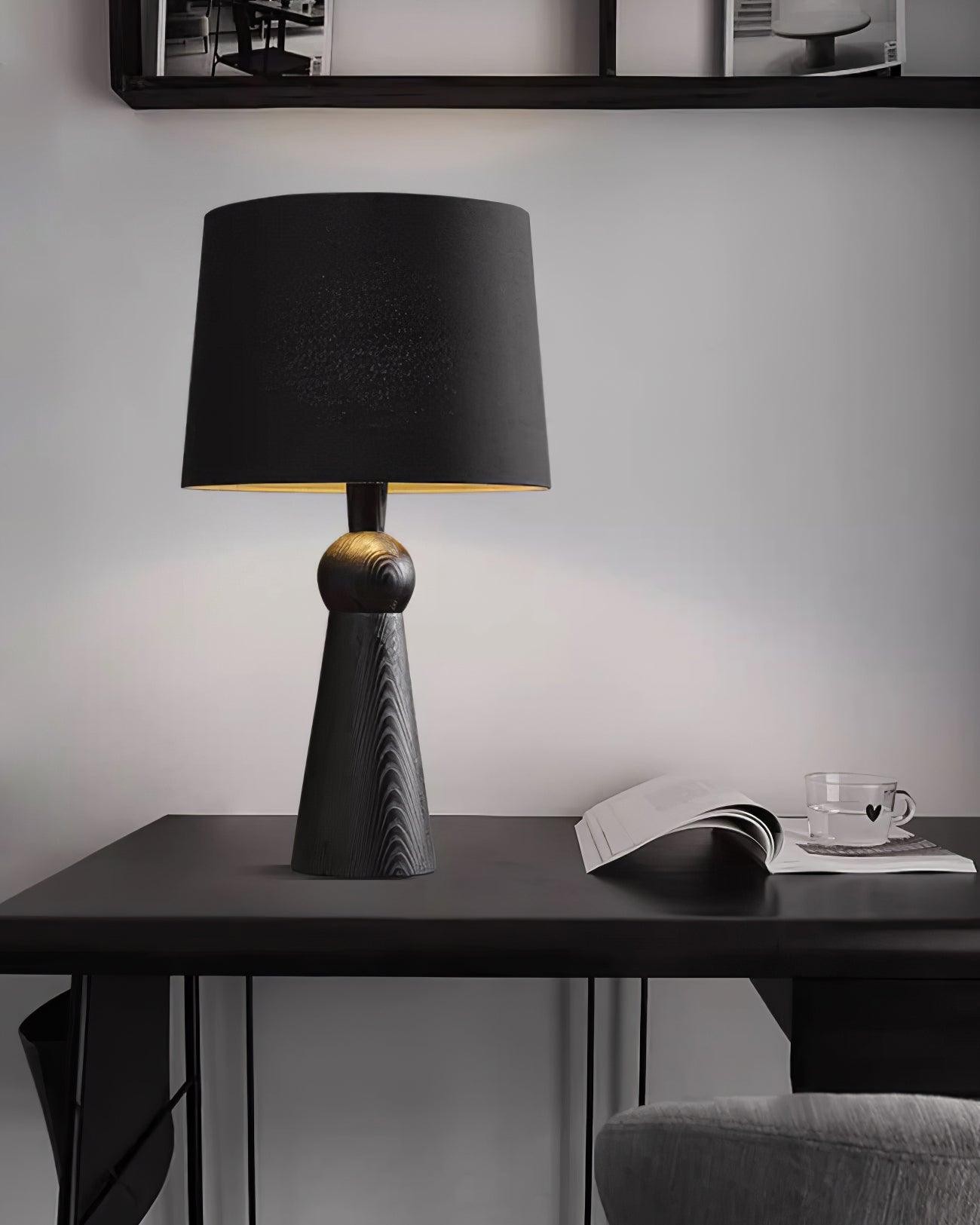 Nordic Retro Solid Wood Fabric Table Lamp M572