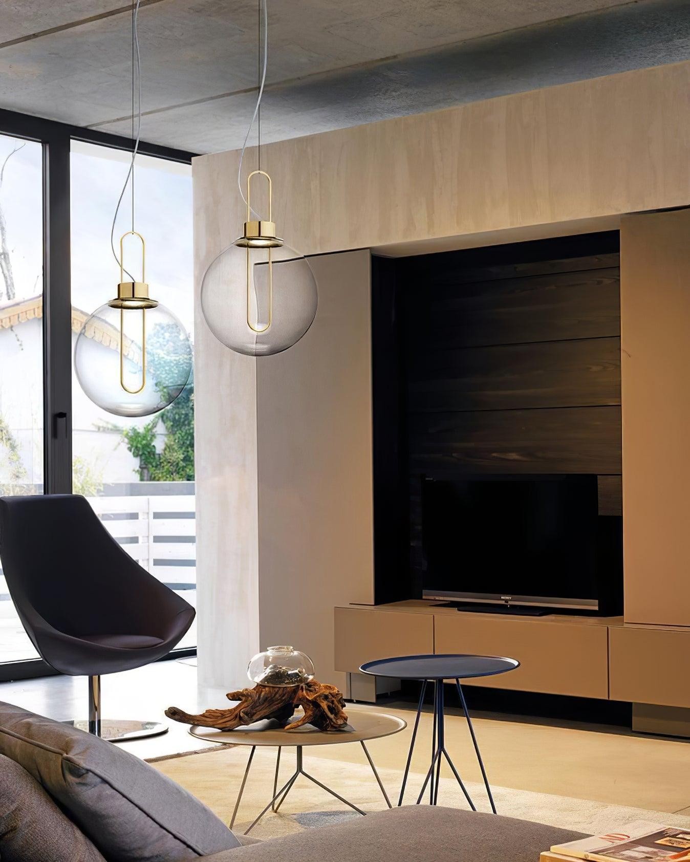Clear Glass Orb Style Pendant Lamp M524