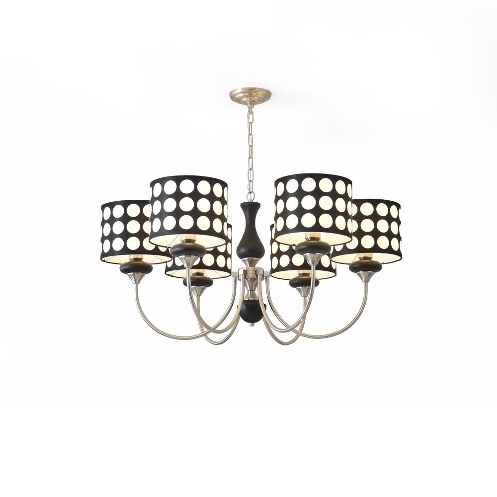 Geometry Black Polka Dots Fabric Chandelier S364