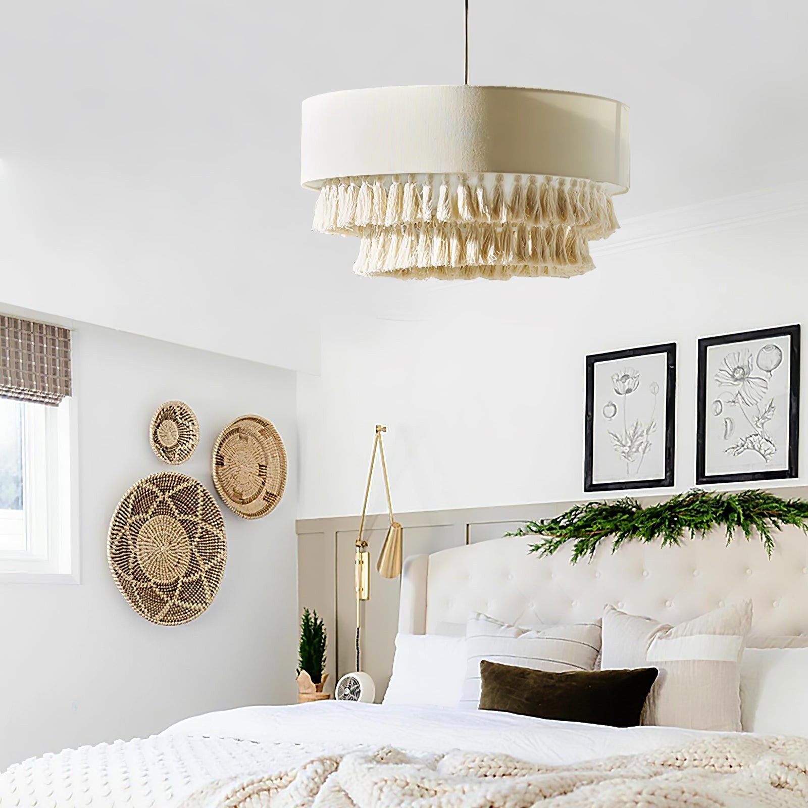 Bohemian Hemp Rope Tassel Chandelier M454
