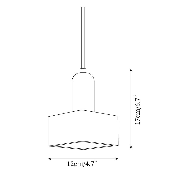 Simple Elegant Square Rectangular Pendant Lamp M94
