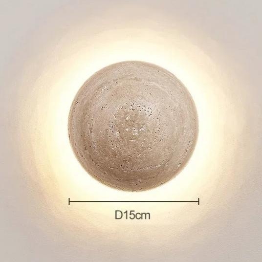 Amber Loft Travertine Round Sconce Wall Light T2109