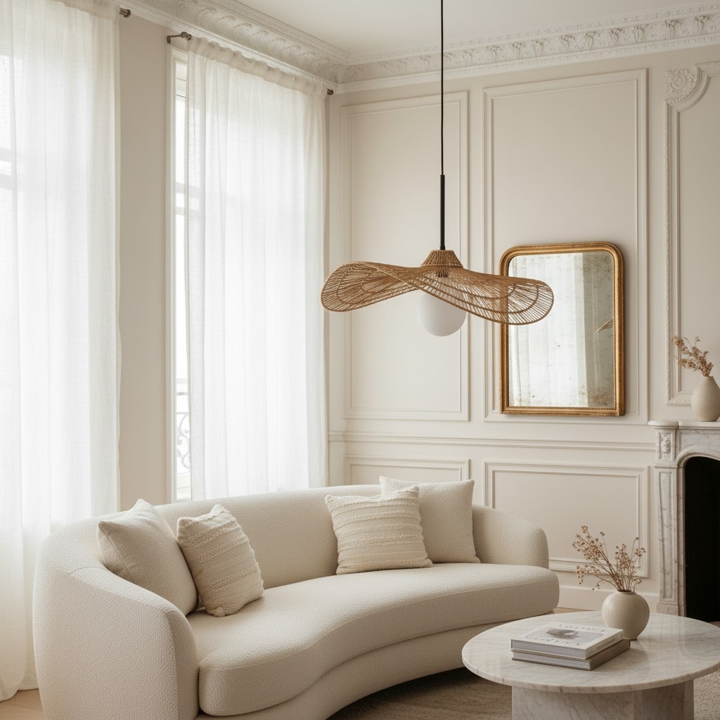 Florevian Tiered Shade Pendant Light with Woven Textured Design for Dining Room T670