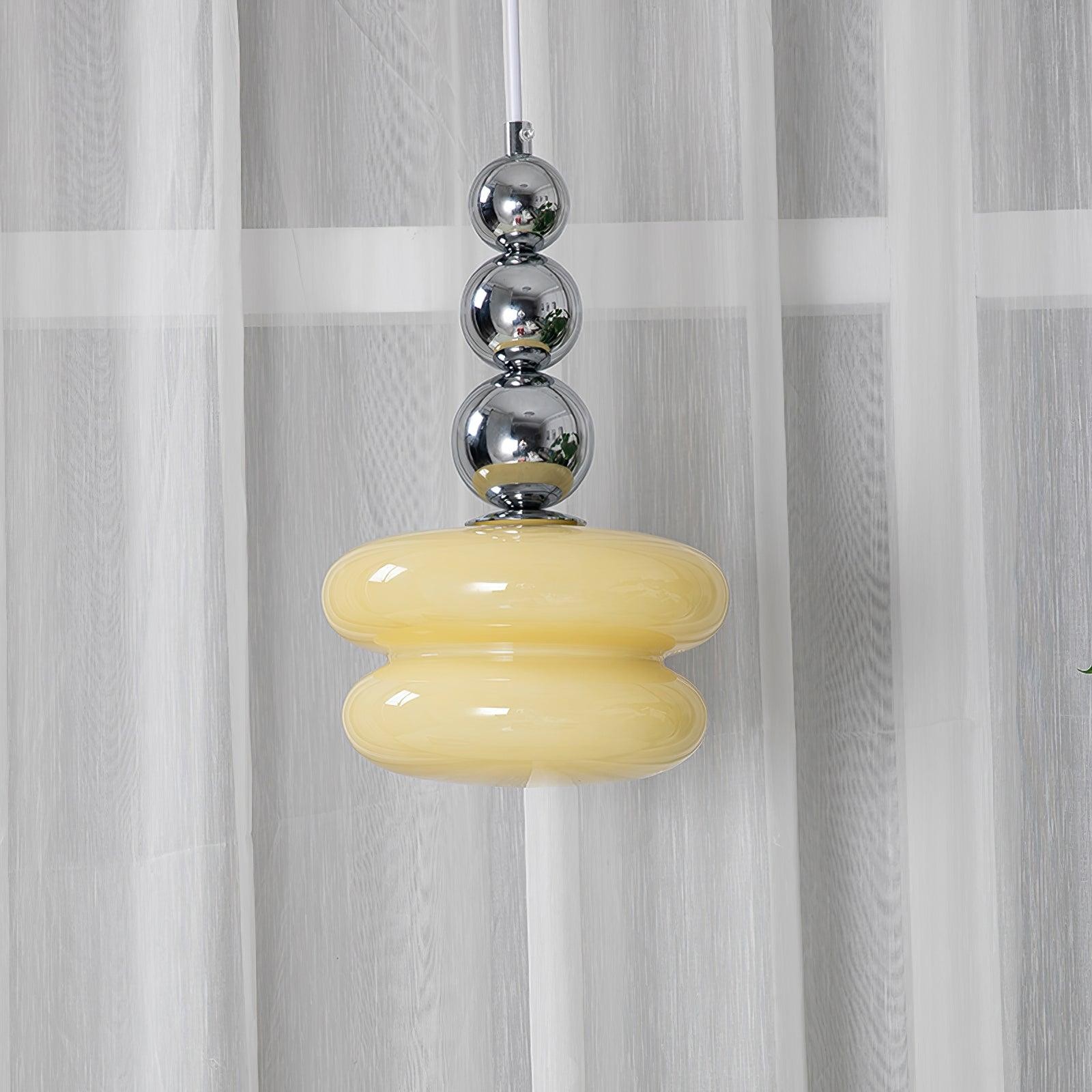 Contemporary Nordic Glass Ball Hoist Pendant Light For Living Room M436