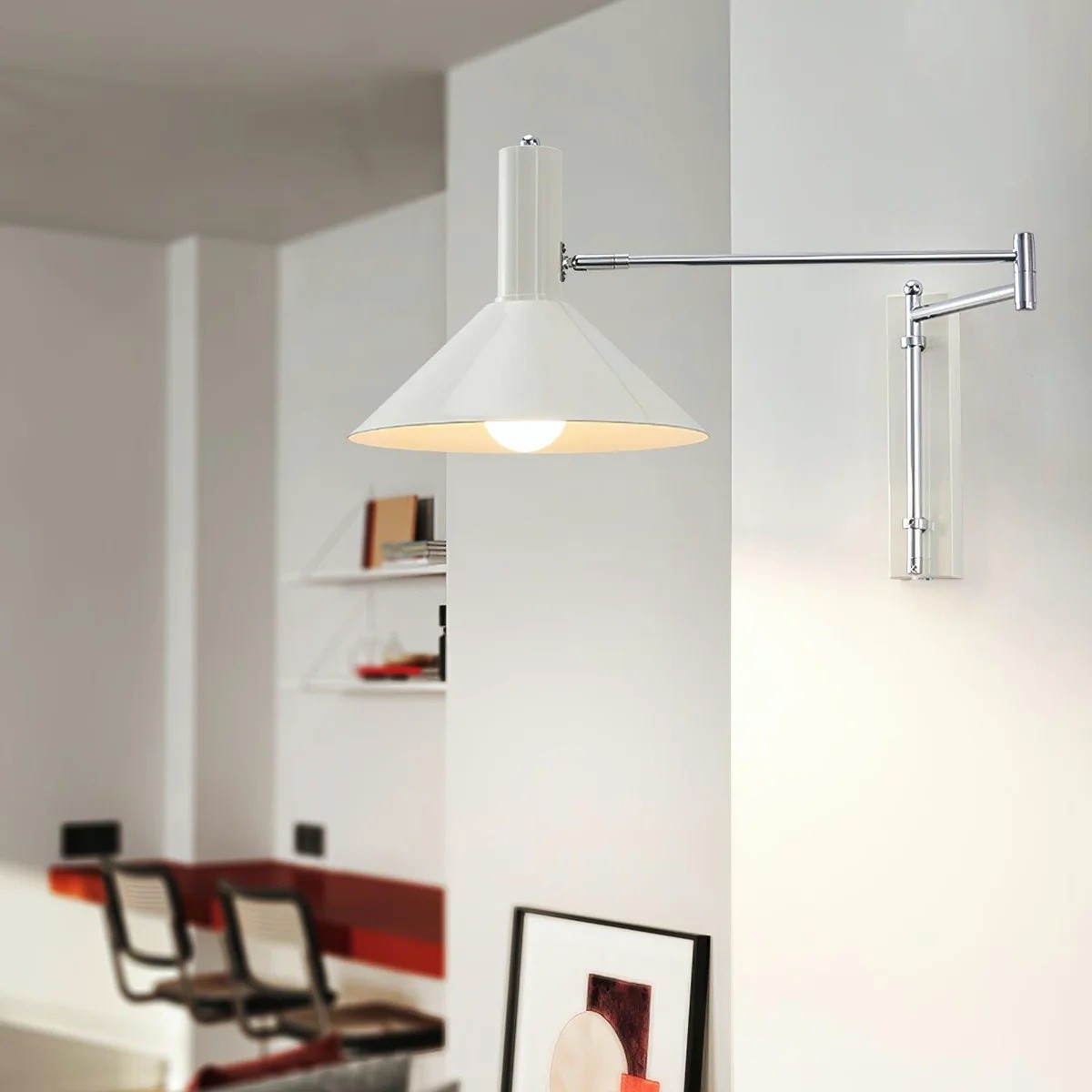 Classic Modern Swing Arm Adjustable Bedside Reading Wall Lamp M19