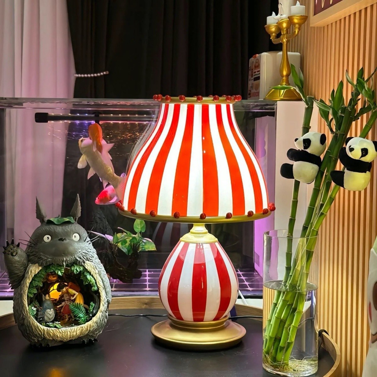 Festilo Circus-Style Metal Table Lamp — Vintage Living Room Accent S278