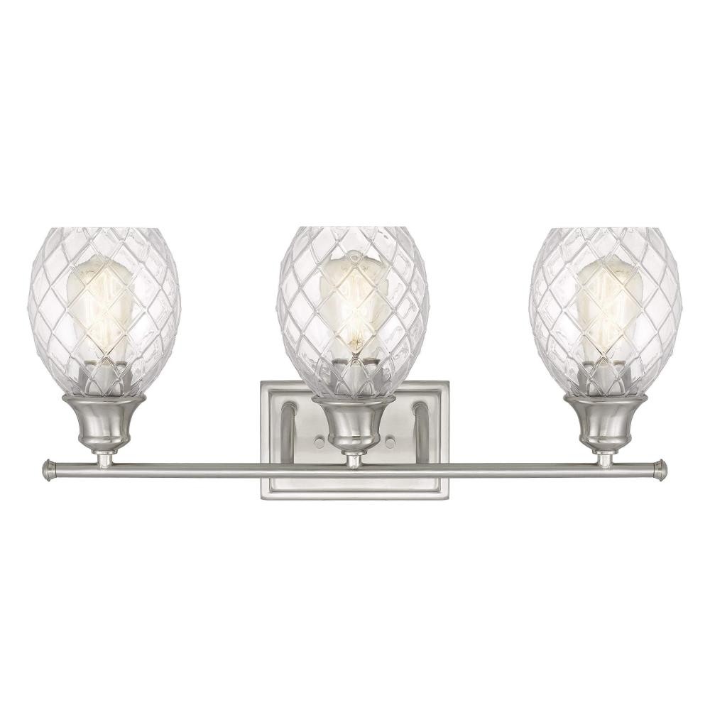 Modern Farmhouse Brushed Nickel Glass Wall Light S147