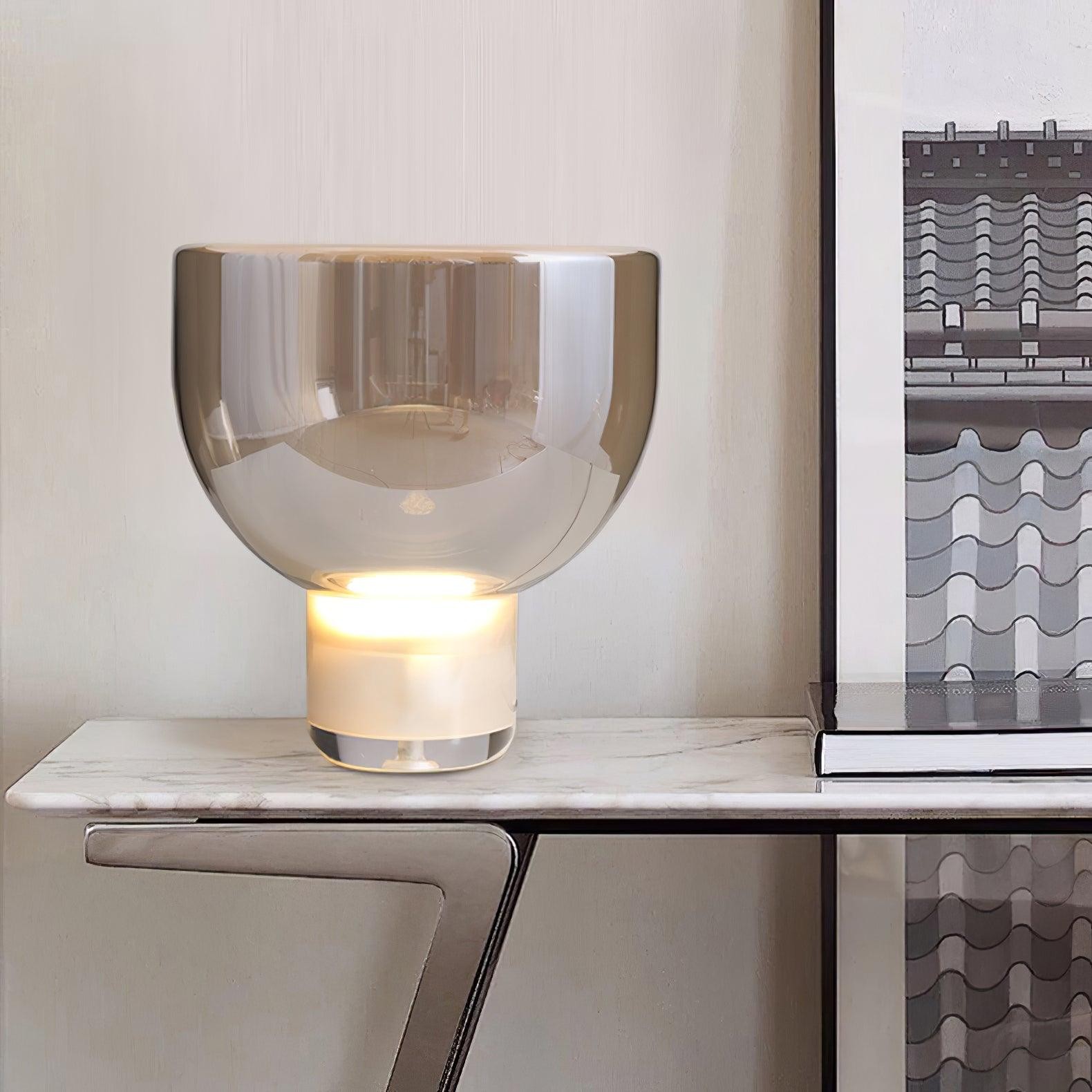 Nordic Simple Modern Luxury Glass Table Lamp For Study Room M394