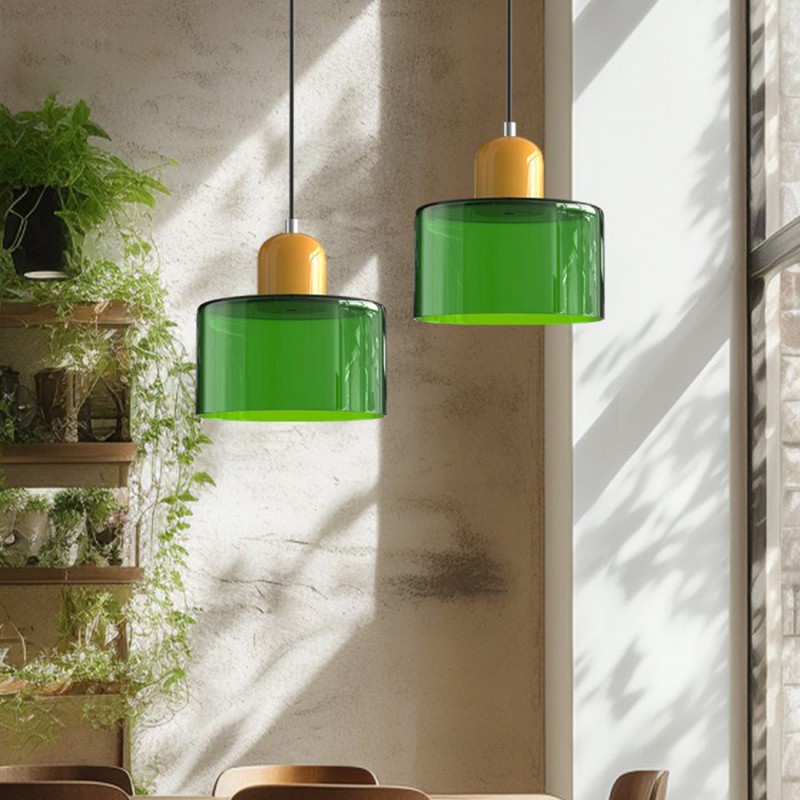 Nordic Morandi Cylinder Glass Pendant Light S66