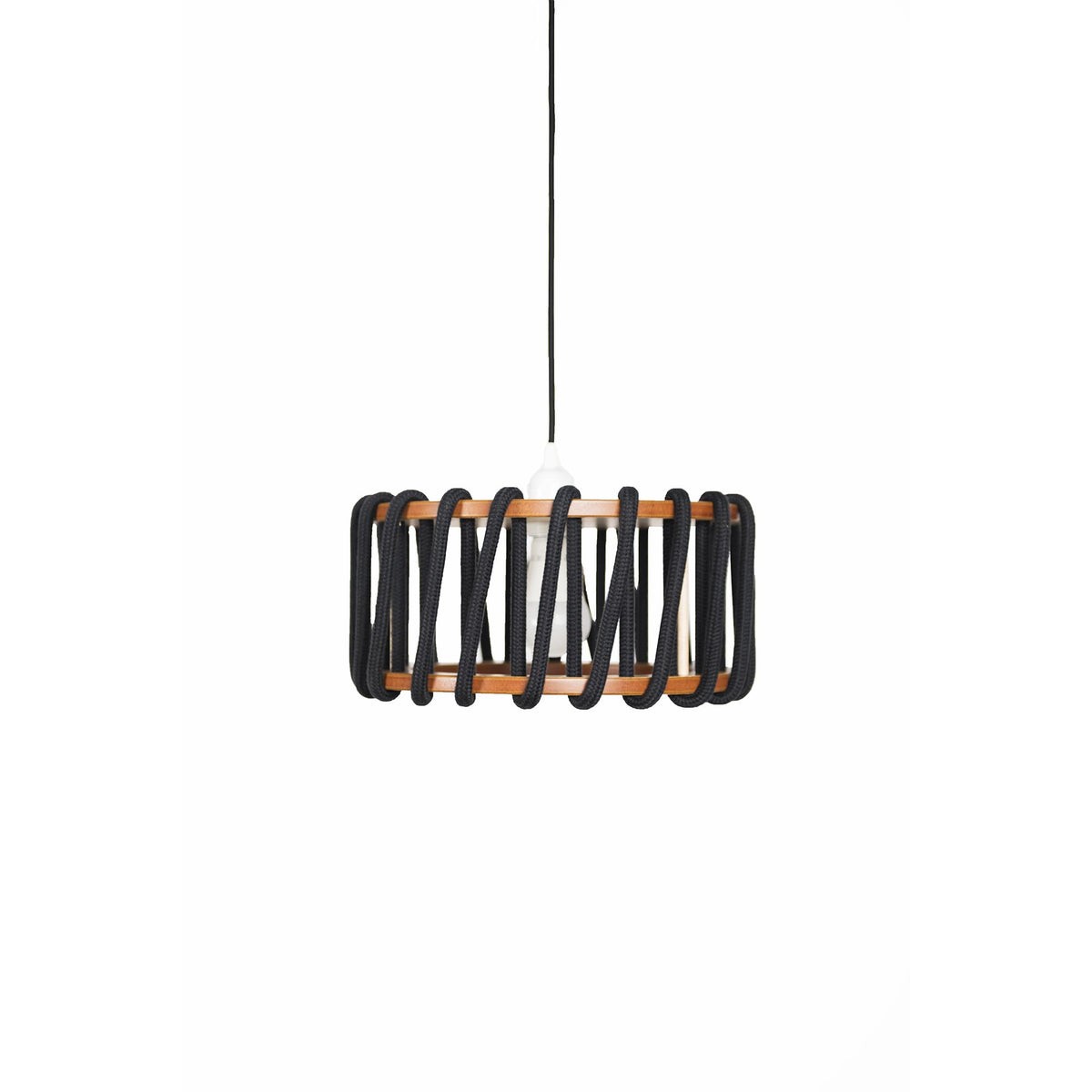 Macaron Rope-wrapped Wooden Pendant Lamp S179