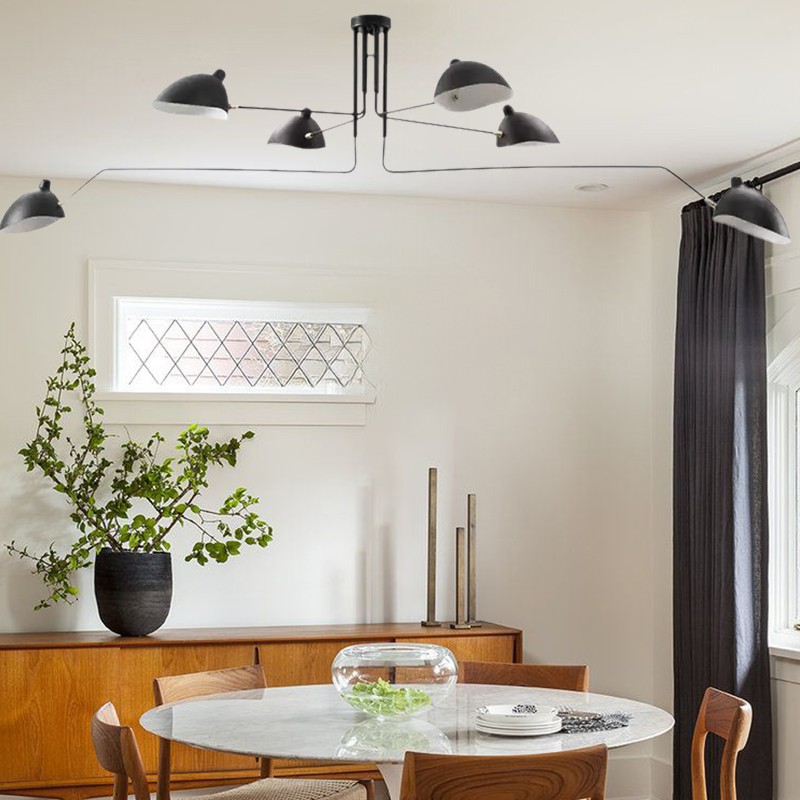 Arclume Arc Ceiling Lamp - Mid Century Multi Arm Light for Living Room