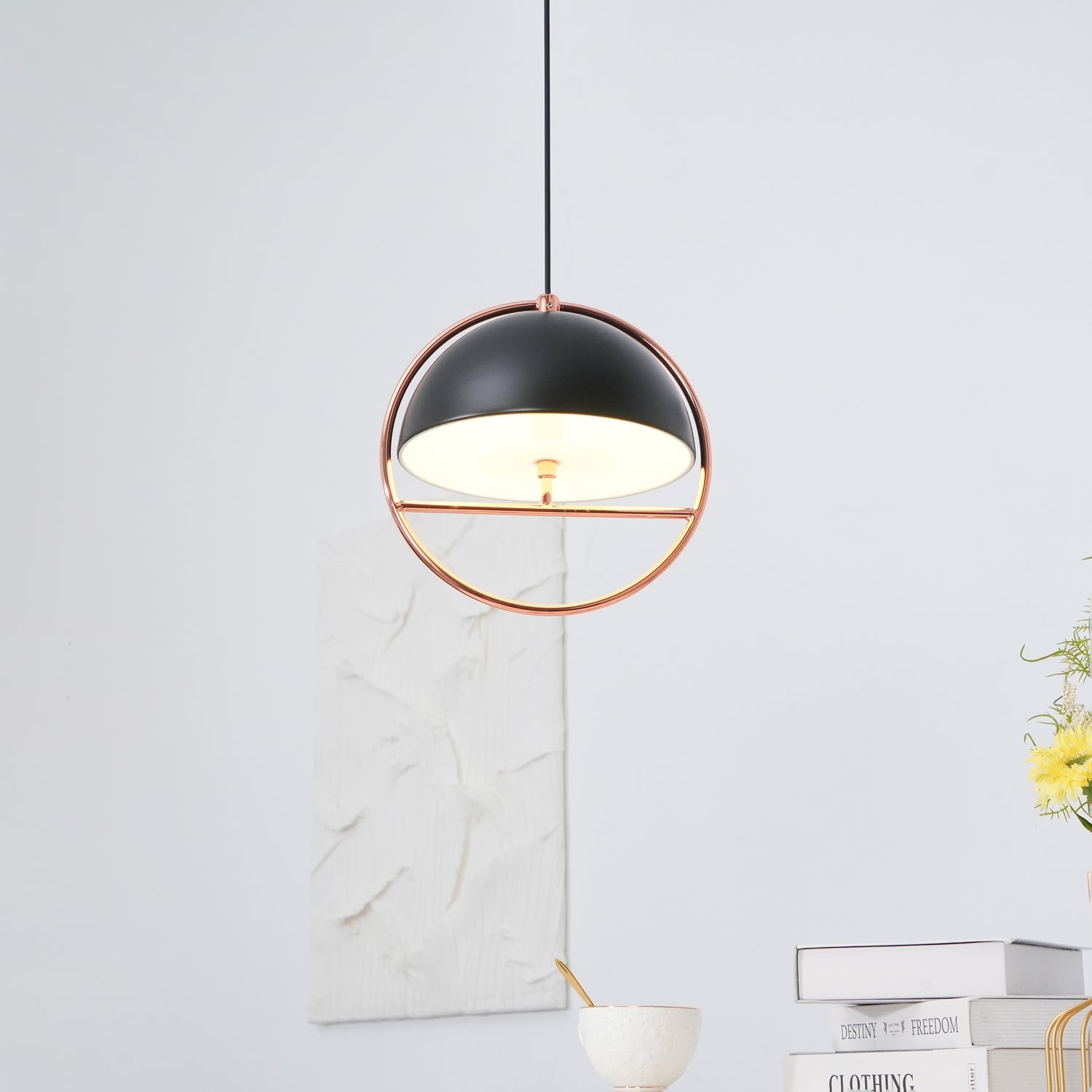 Nordic Hemispherical Ring Metal Pendant Lamp M448