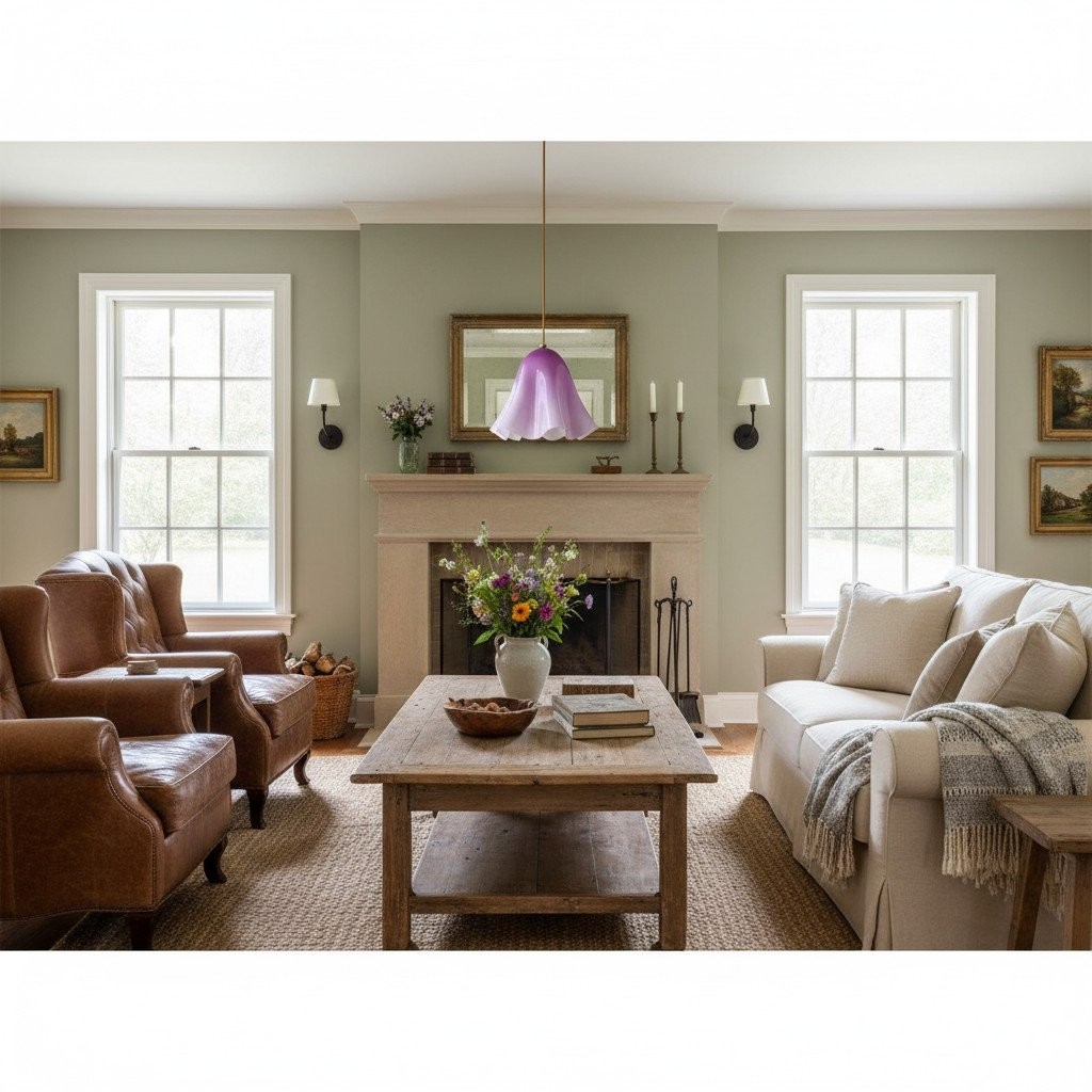 Bellina Wavy Edge Glass Pendant - French Style Light for Kitchen T279