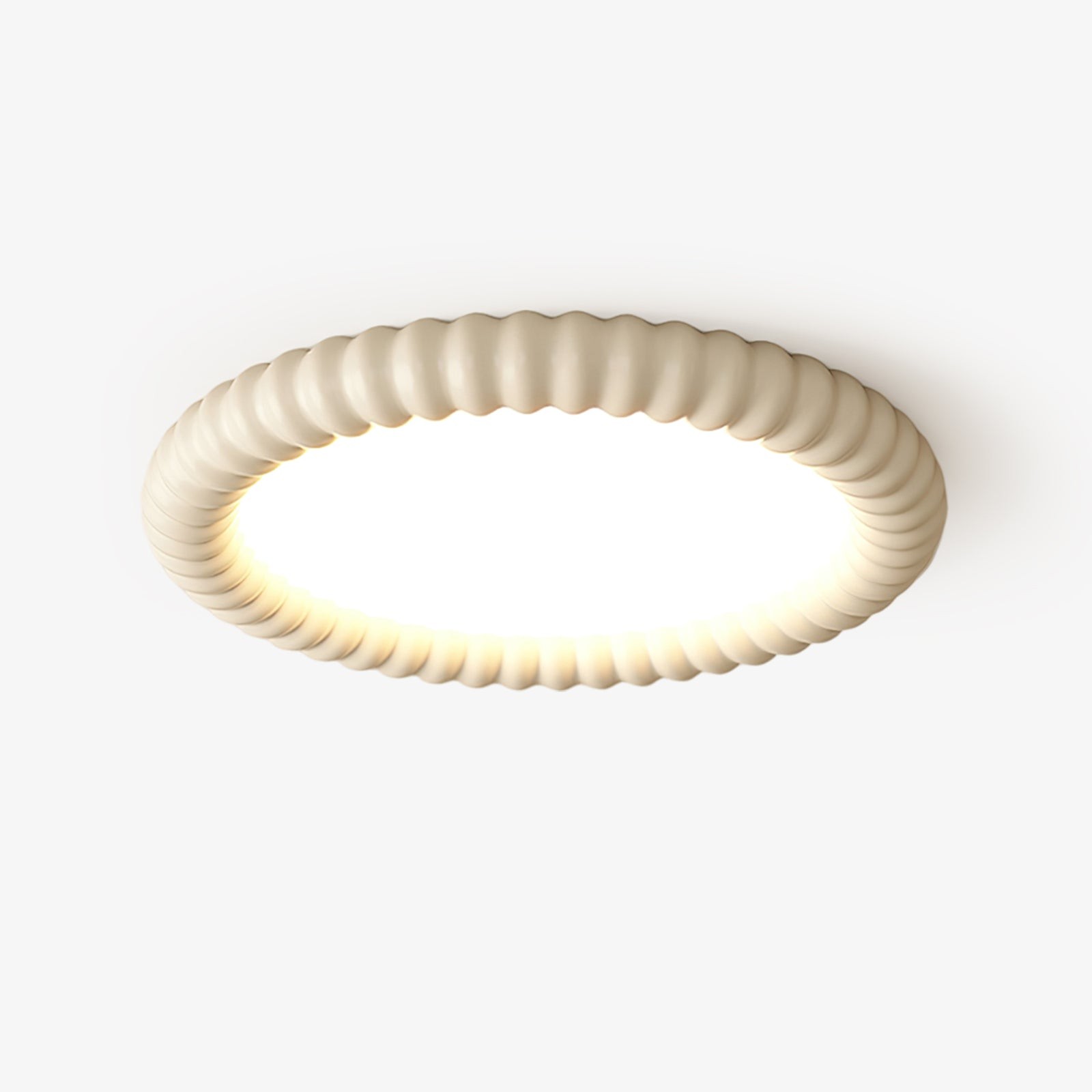 Cream Style Ripple Ring Ceiling Lamp M421