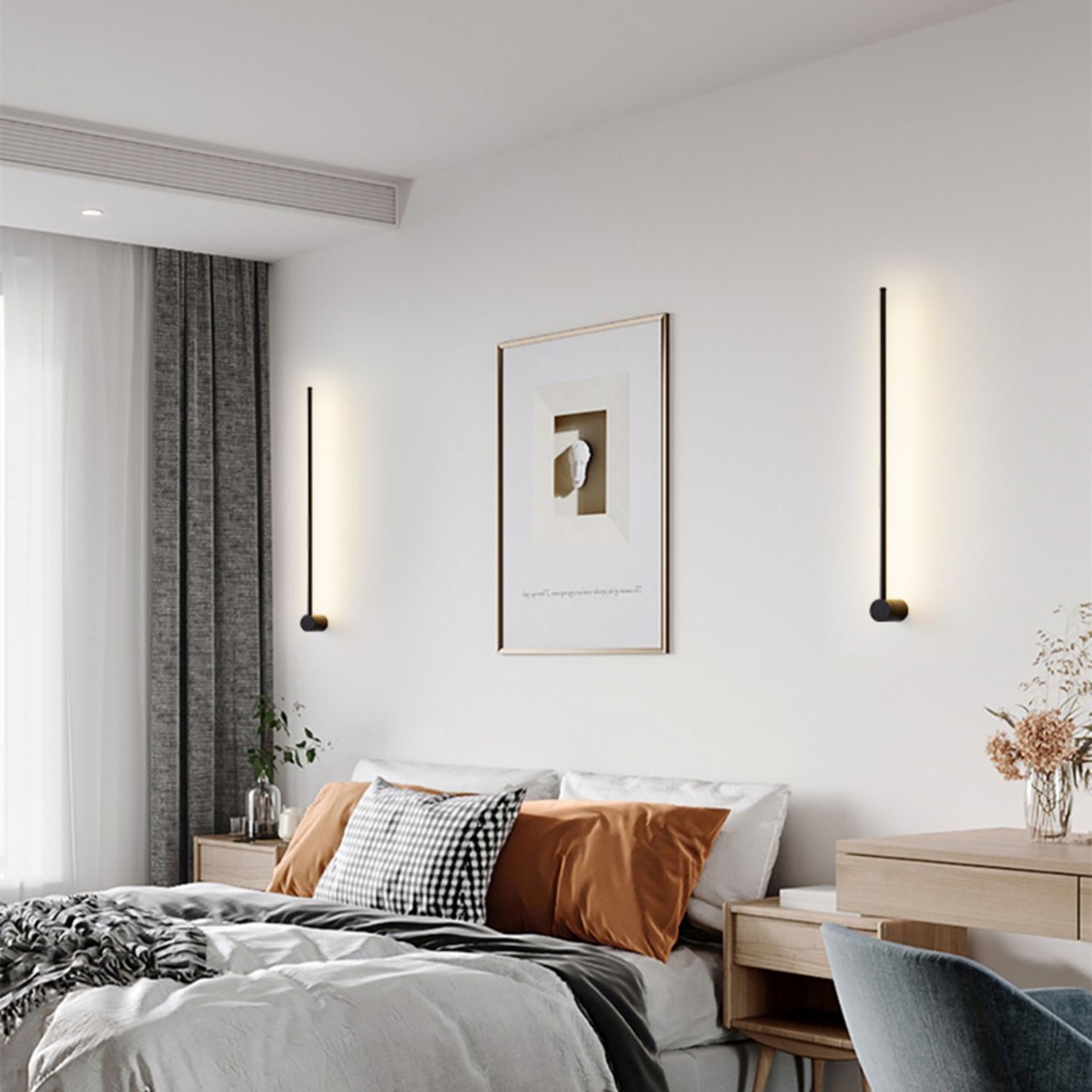 Industrial Modern Black Linear LED Wall Lights S114
