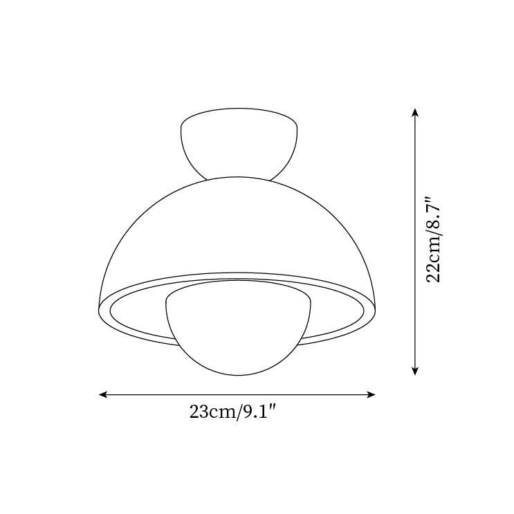 Japanese Wooden Inverted Ceiling Light M88