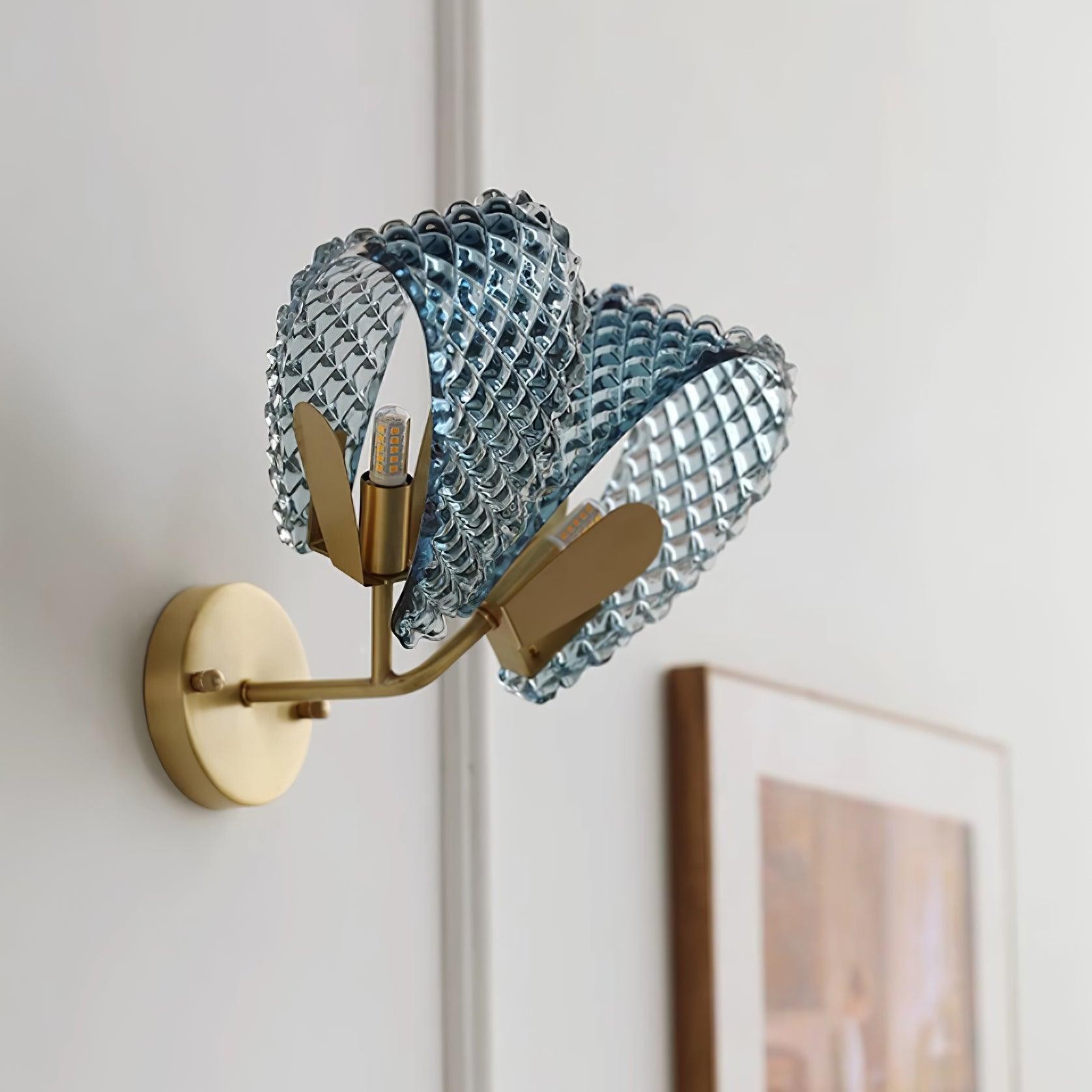 Creative Light Luxury Blue Ribbon Wall Lamp M182