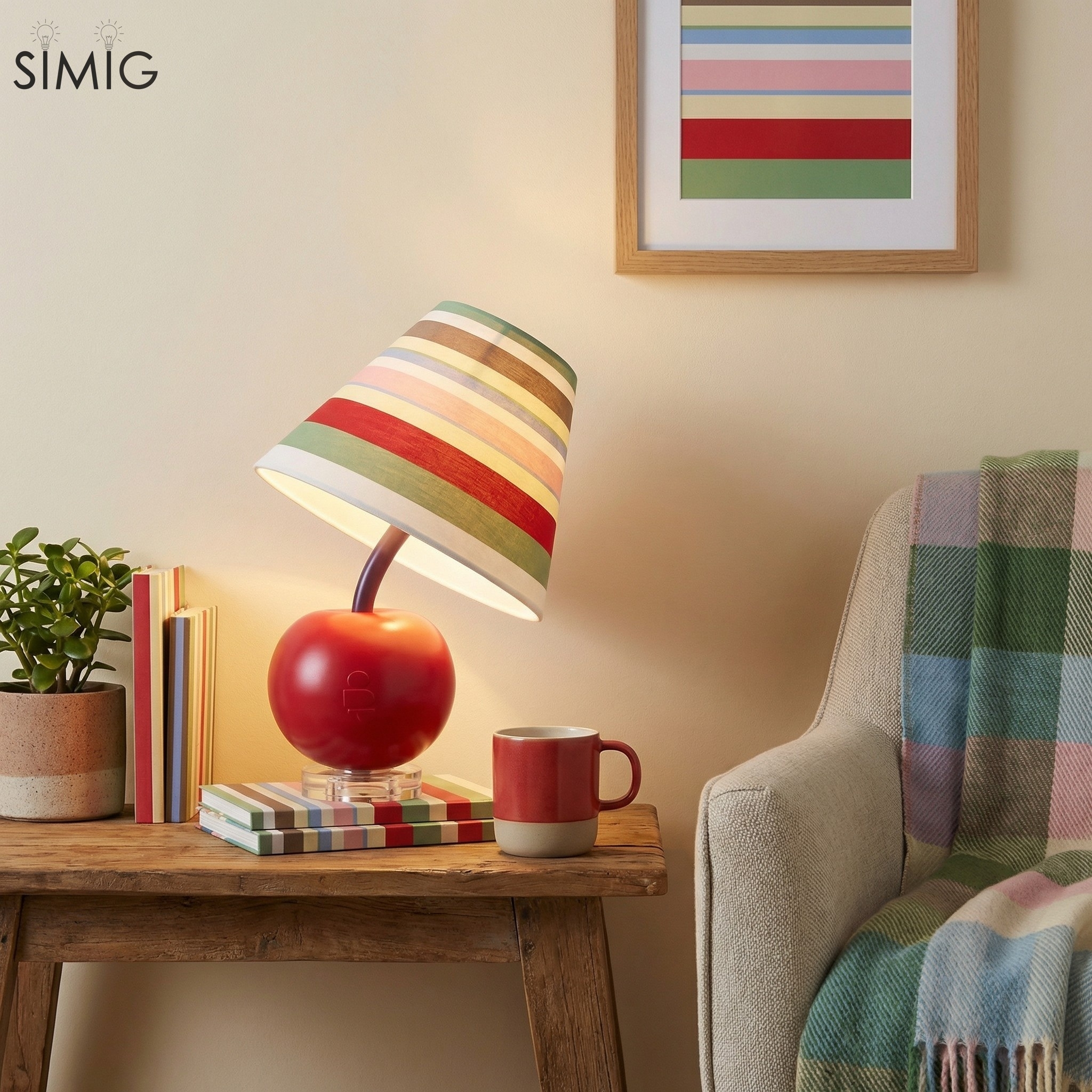 Modern Creative Apple Design Table Lamp – Cozy Ambient Light for Bedroom S393