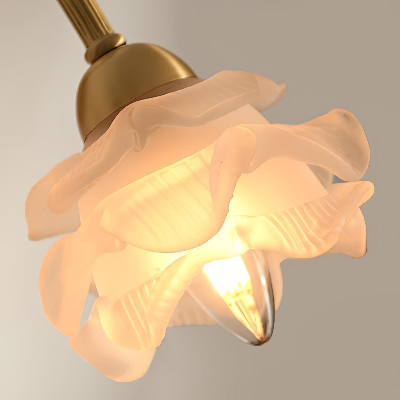 Brass Rose Wall Light M299