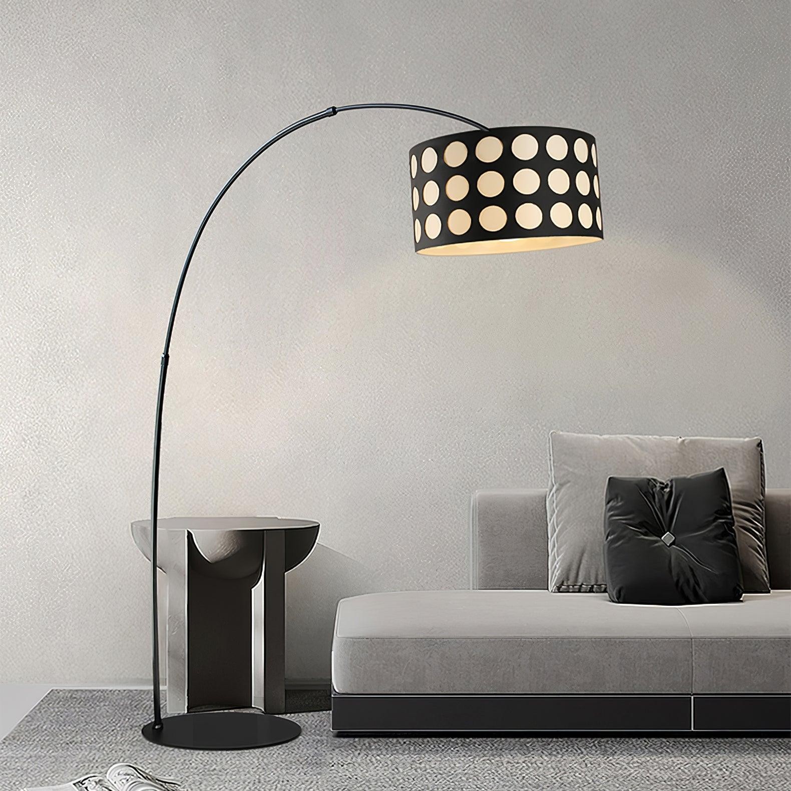 Geometry Polka Arc Fabric Floor Lamp S363