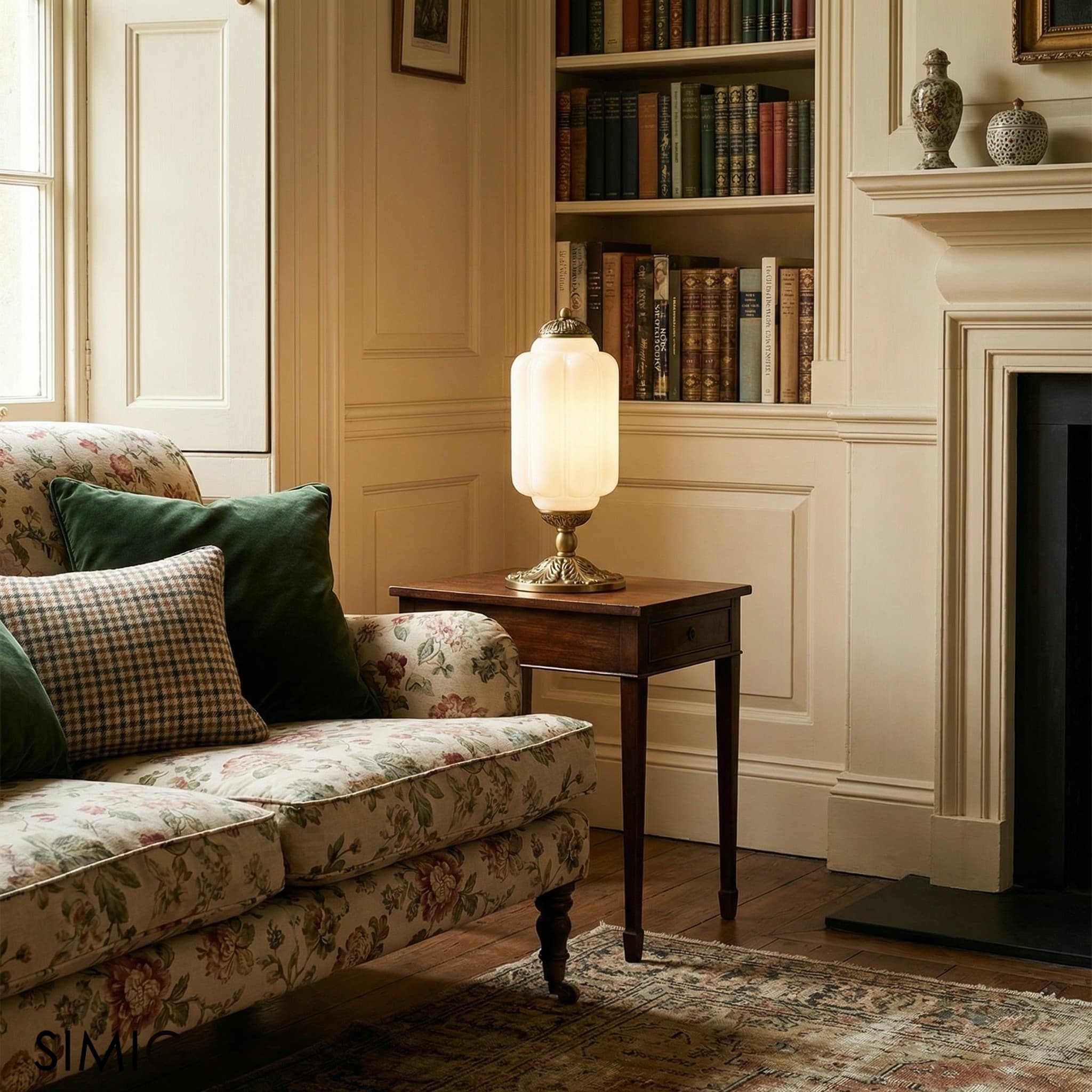 Eloise Grooved Glass Table Lamp - Retro Lighting for Bedroom T288