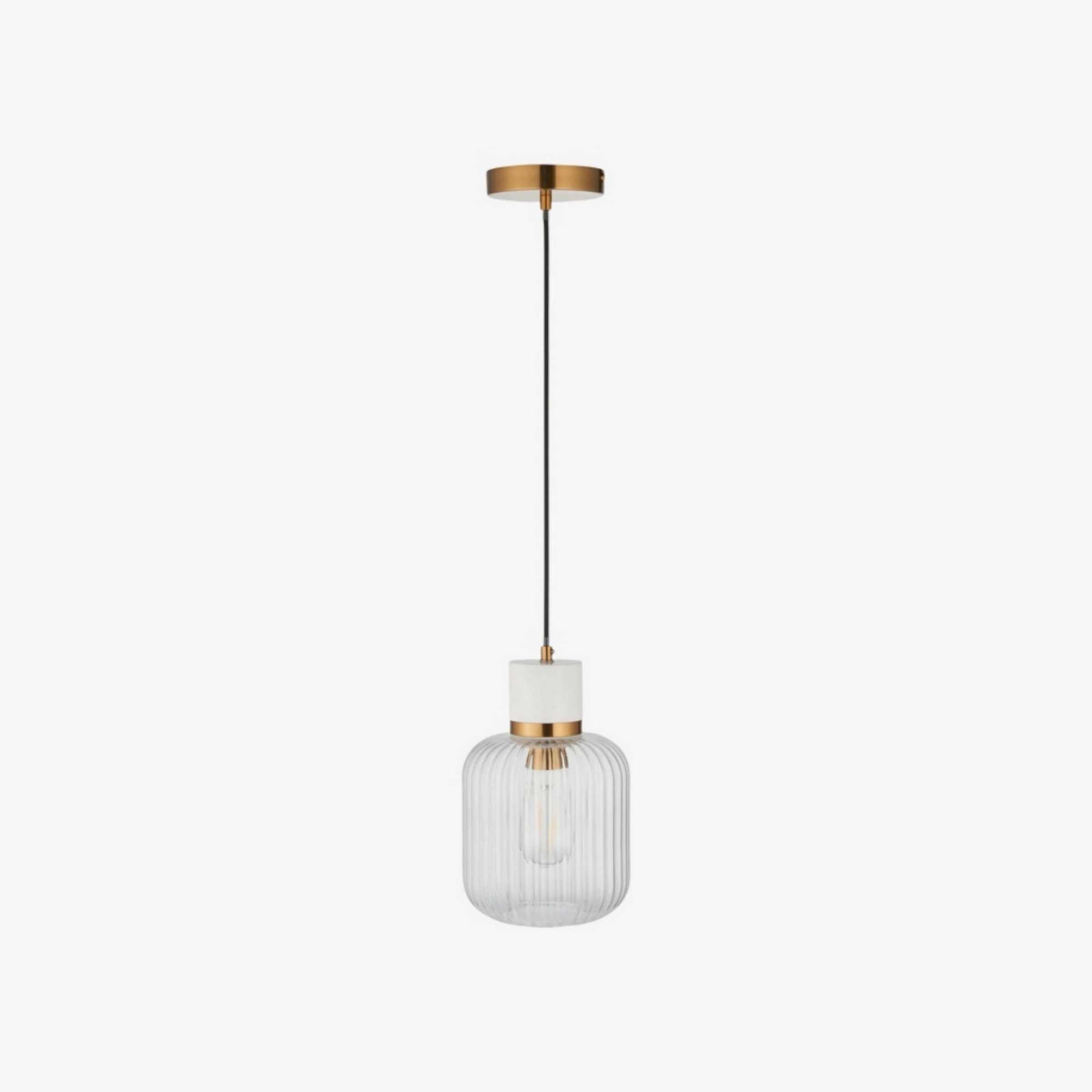 Korlisse Natural Stone and Glass Pendant Light - Stylish Lamp for Lounge or Living Room T929