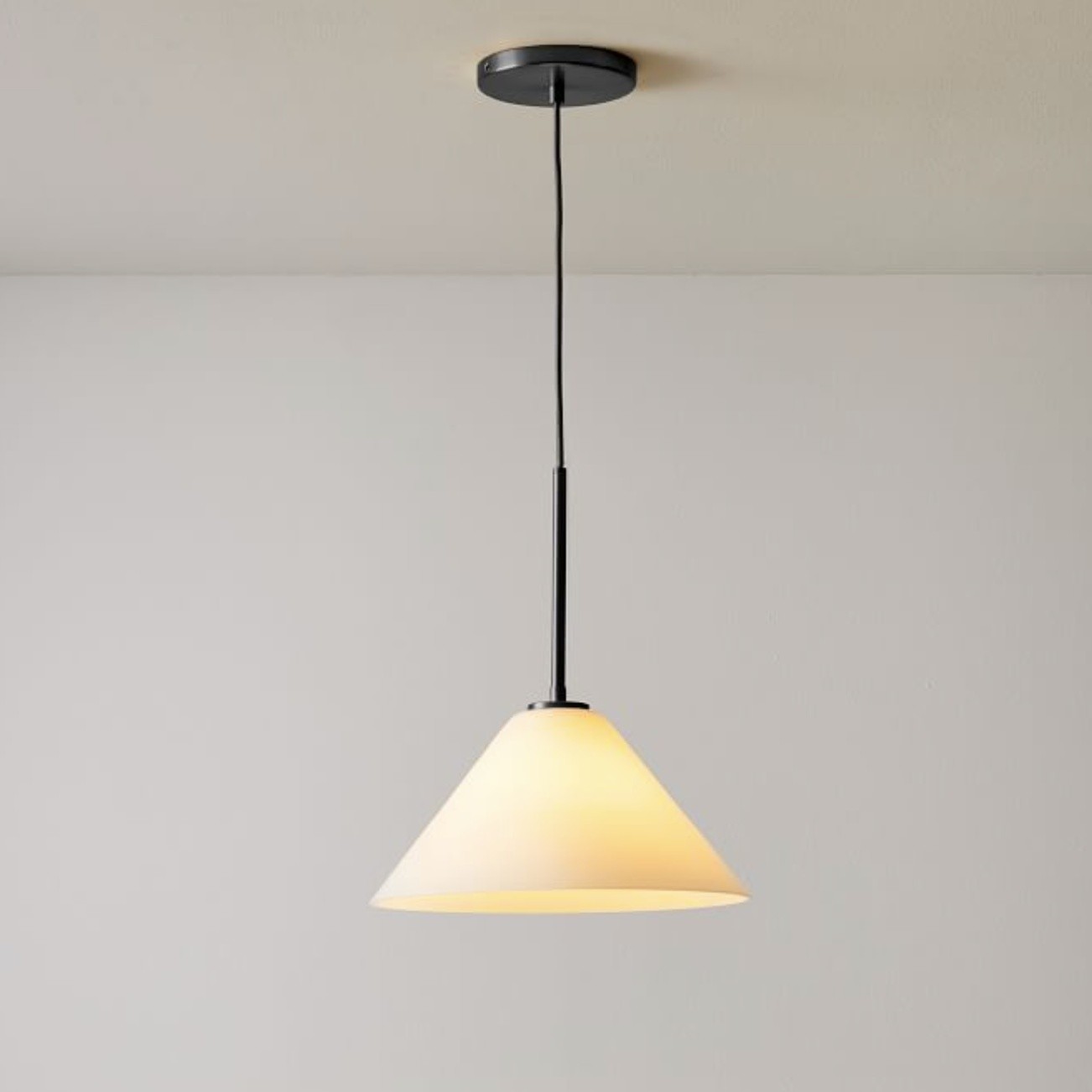 Conica Clean Line Glass Cone Pendant Fixture - Modern Bar Counter T104